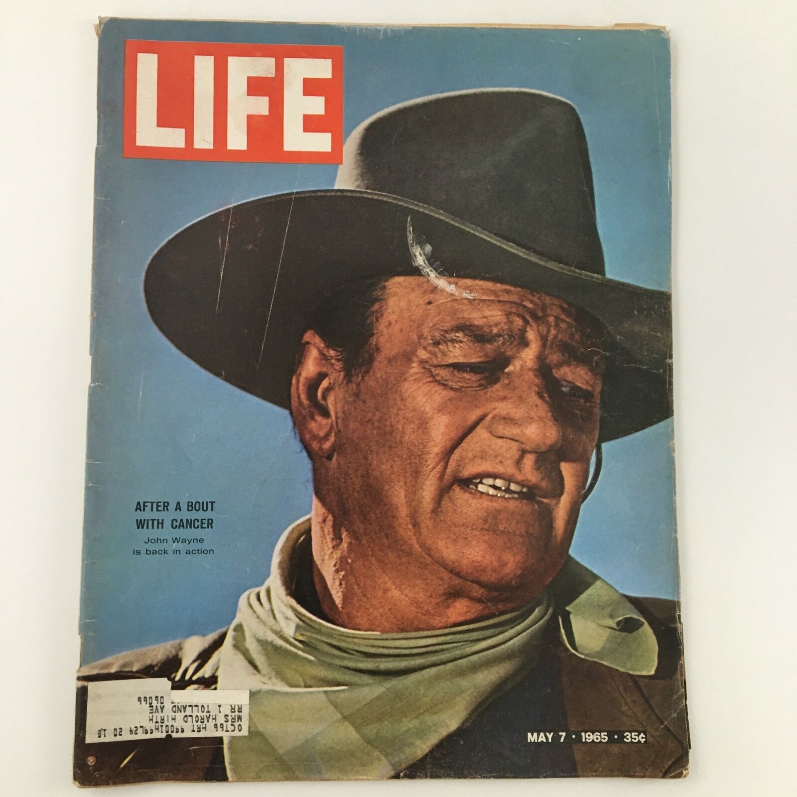 VTG Life Magazine May 7 1965 After A Bout With Cancer, John Wayne is Back