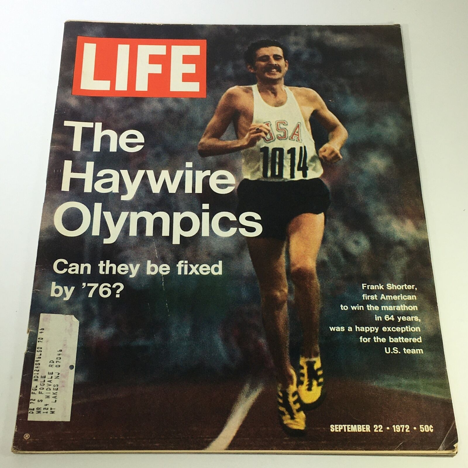 VTG Life Magazine September 22 1972 - The Haywire Olympics / Frank Shorter