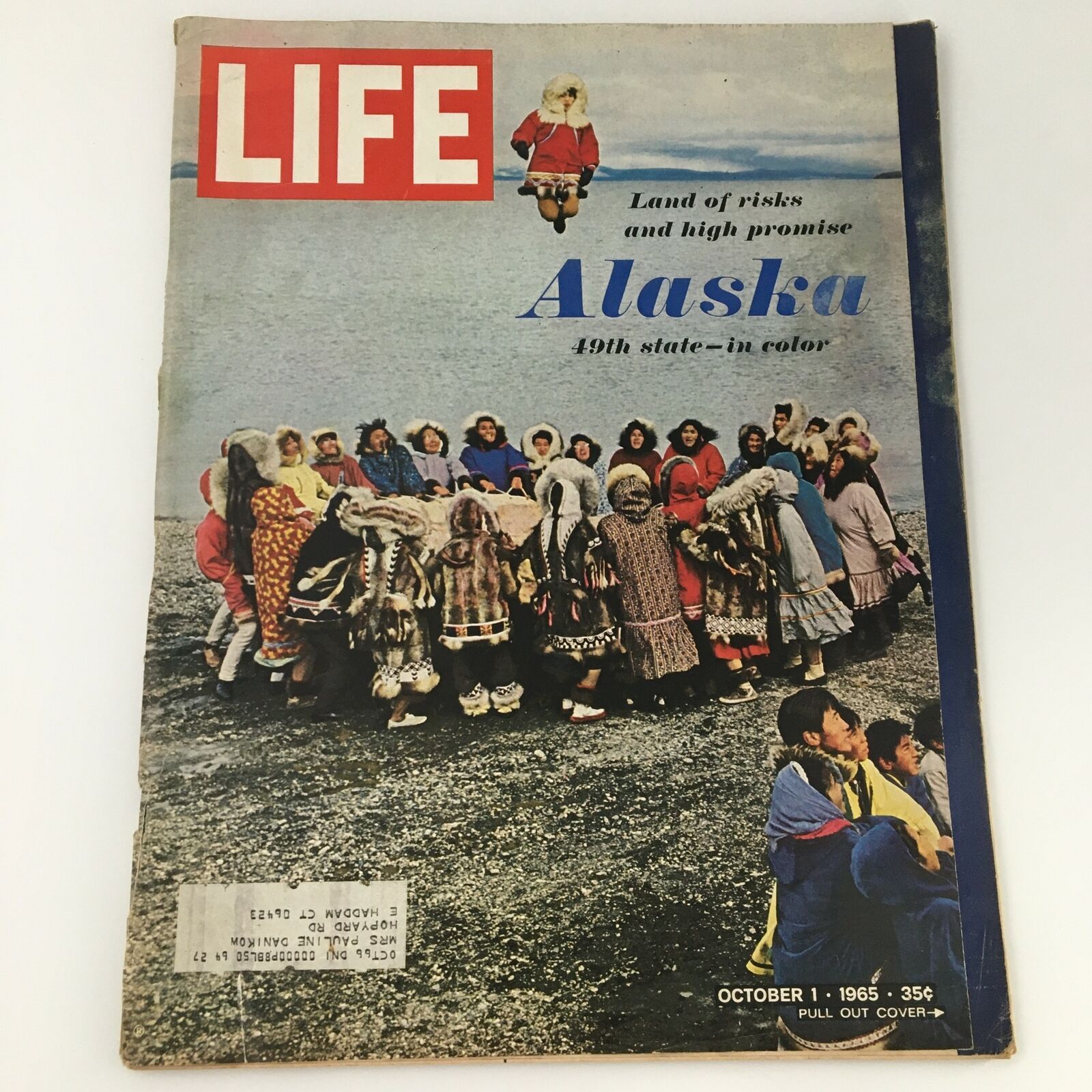 VTG Life Magazine October 1 1965 Land of Risk, Alaska 49th State Cover Feature