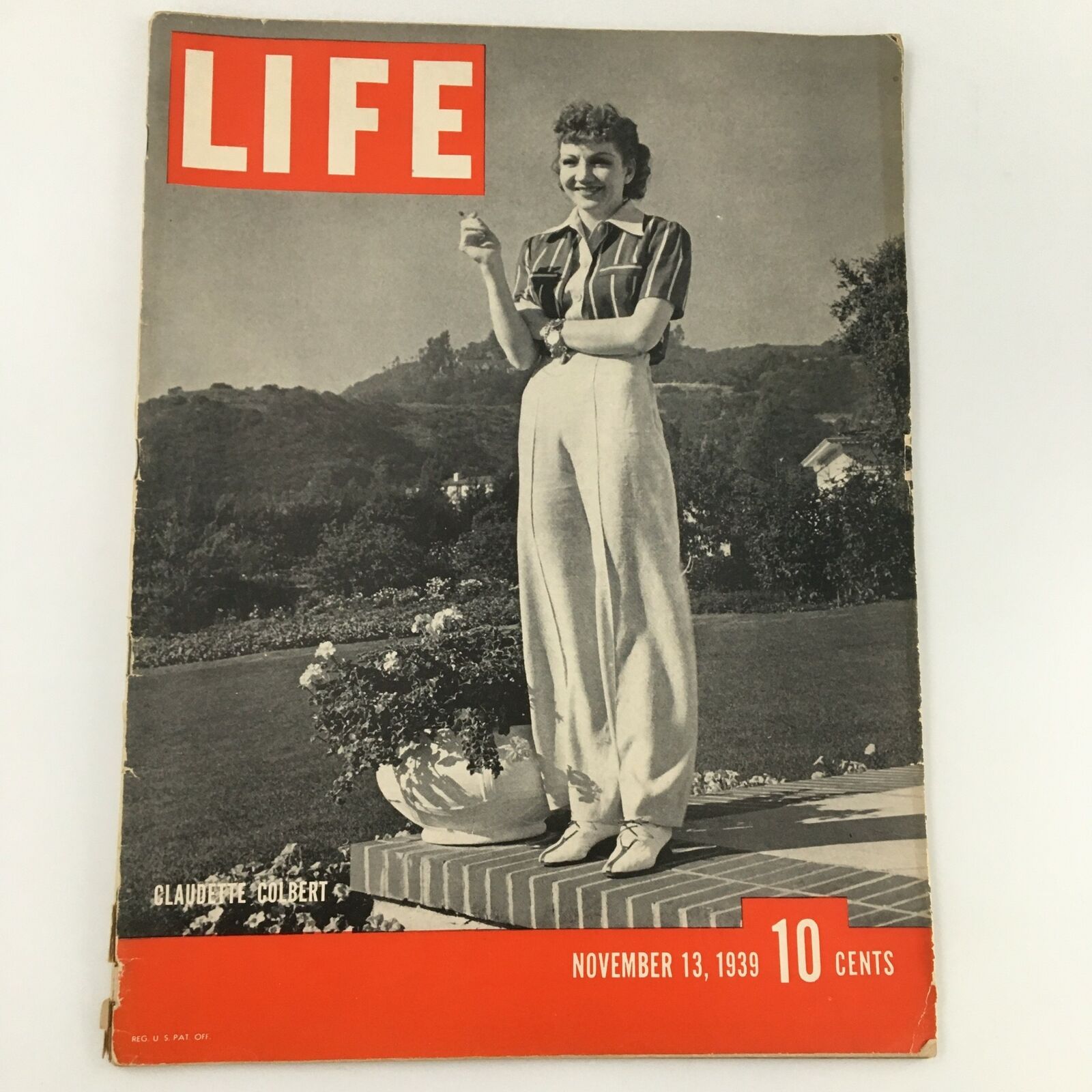 VTG Life Magazine November 13 1939 French Actress Claudette Colbert in Argentina