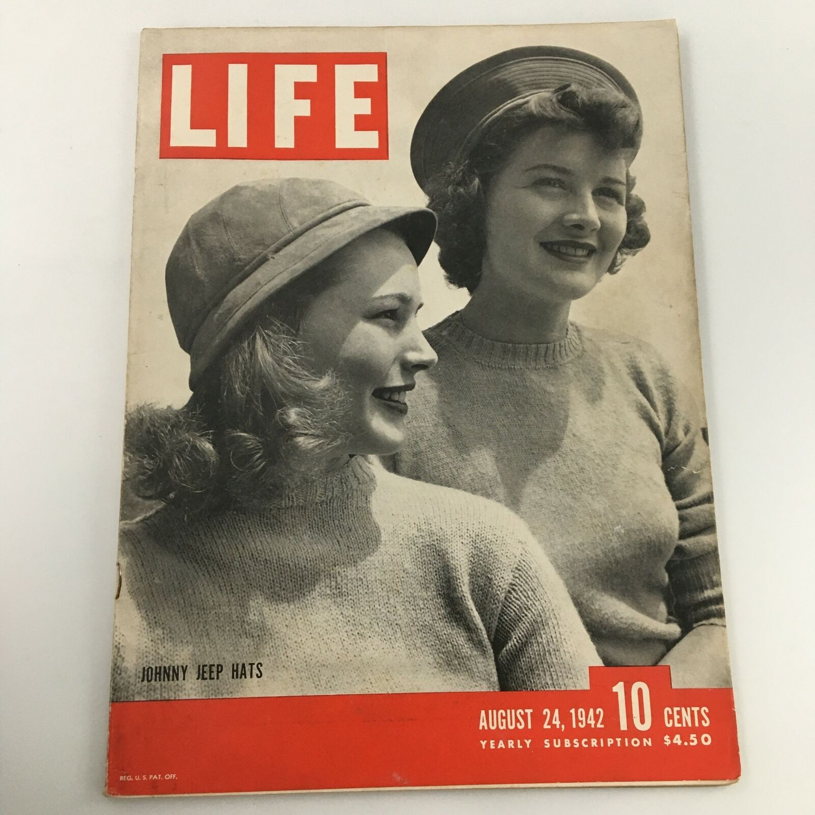 VTG Life Magazine August 24 1942 Johnny Jeep Hats, House of Windsor Feature