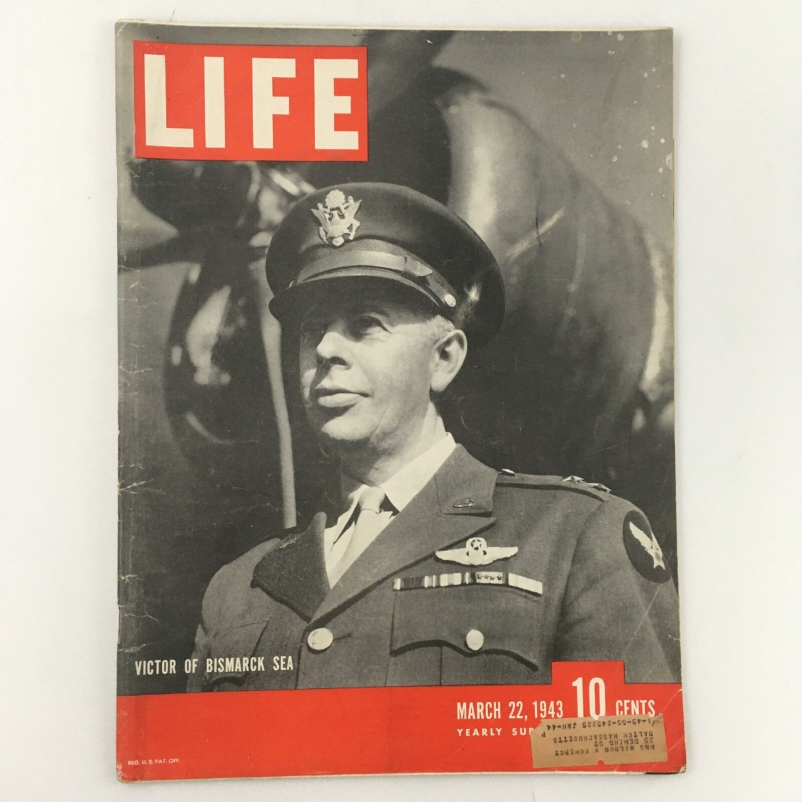 VTG Life Magazine March 22, 1943 Victor of Bishmark Sea George C. Kenney