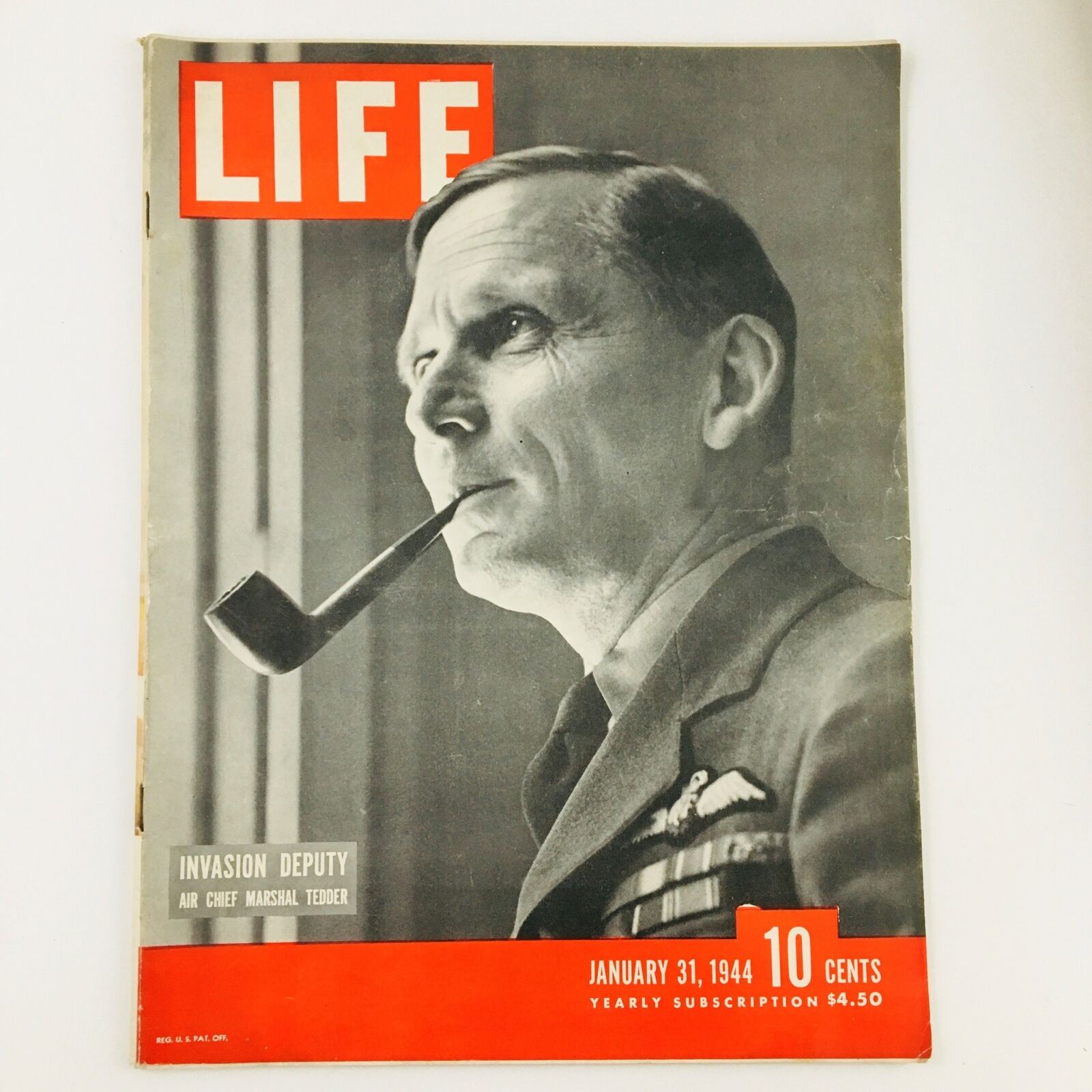 VTG Life Magazine January 31 1944 Air Chief Marshal Arthur Tedder No Label