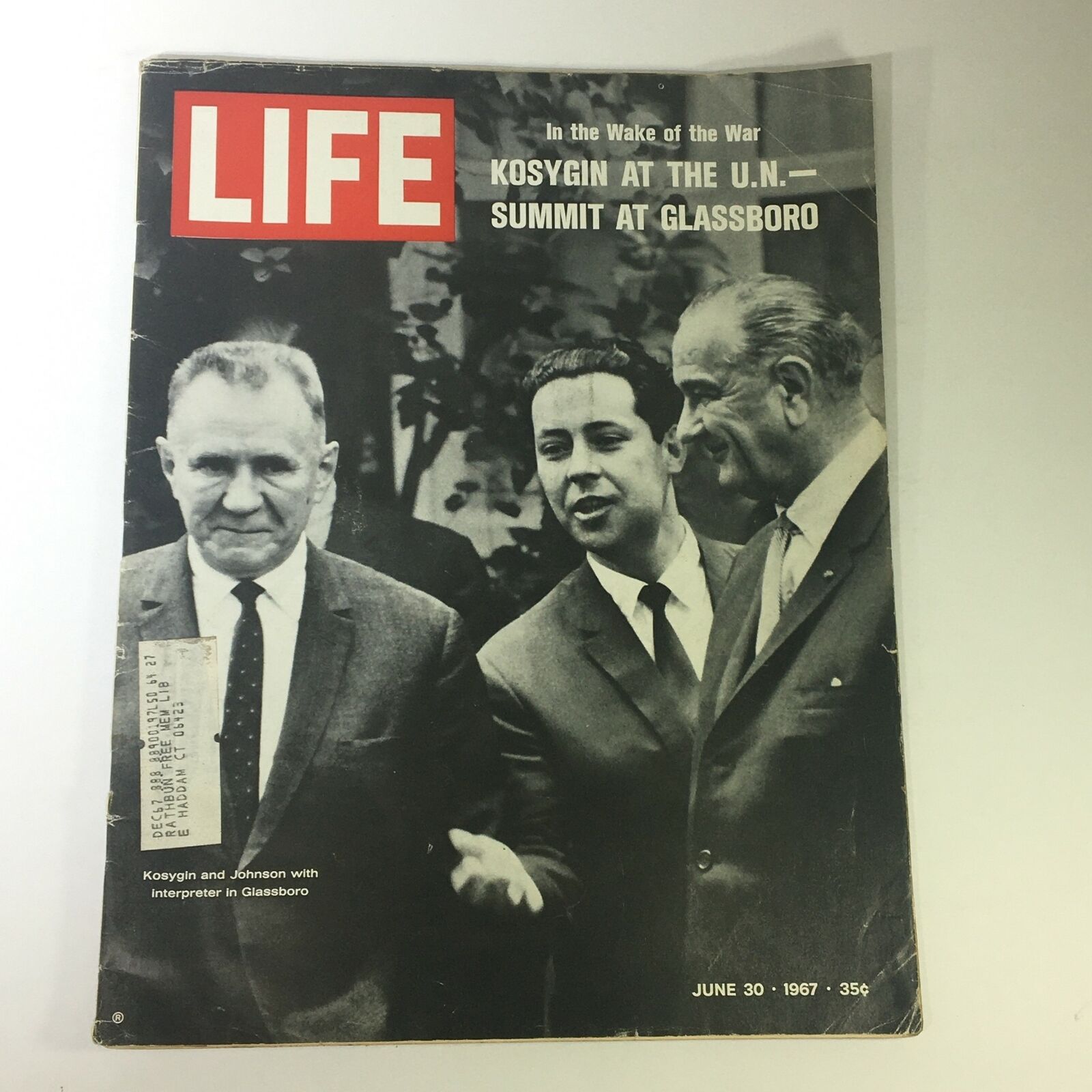 VTG Life Magazine June 30 1967 Alexei Kosygin & Richard Nixon Cover Feature