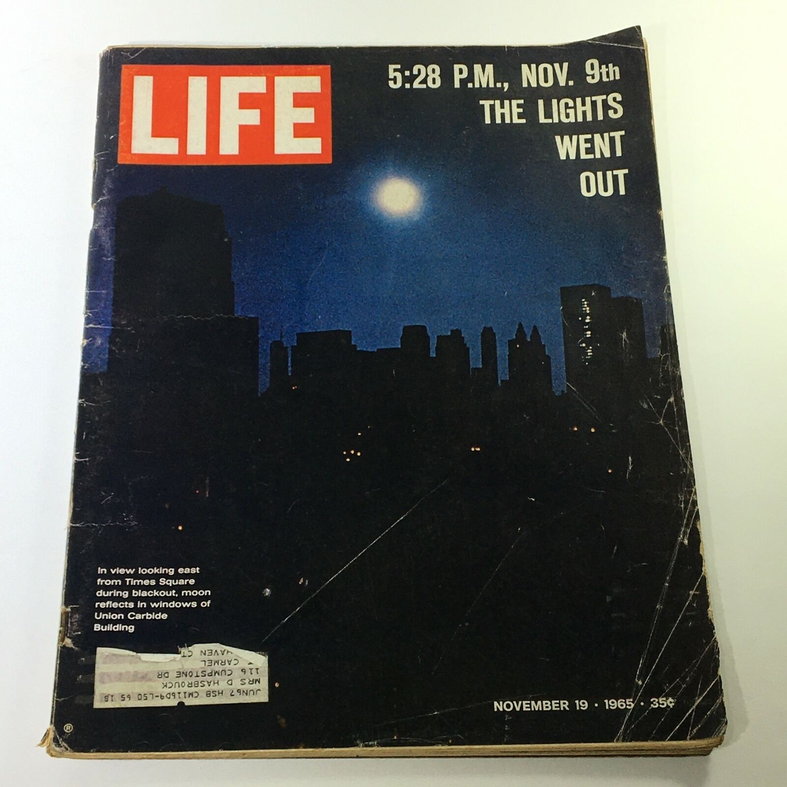 VTG Life Magazine November 19 1965 The Lights Went Out Times Square Feature