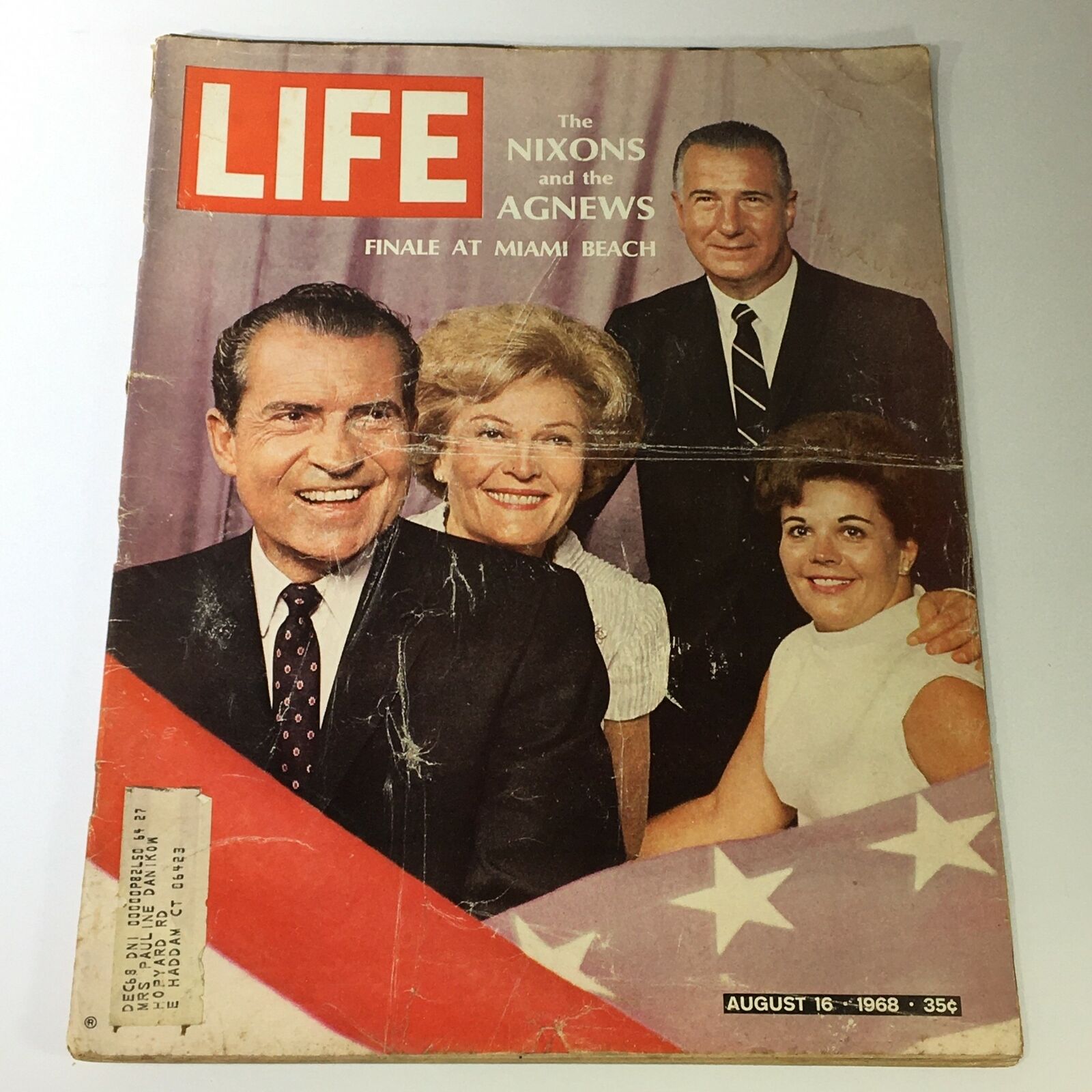 VTG Life Magazine August 16 1968 The Nixons and The Agnews Finale Cover Feature