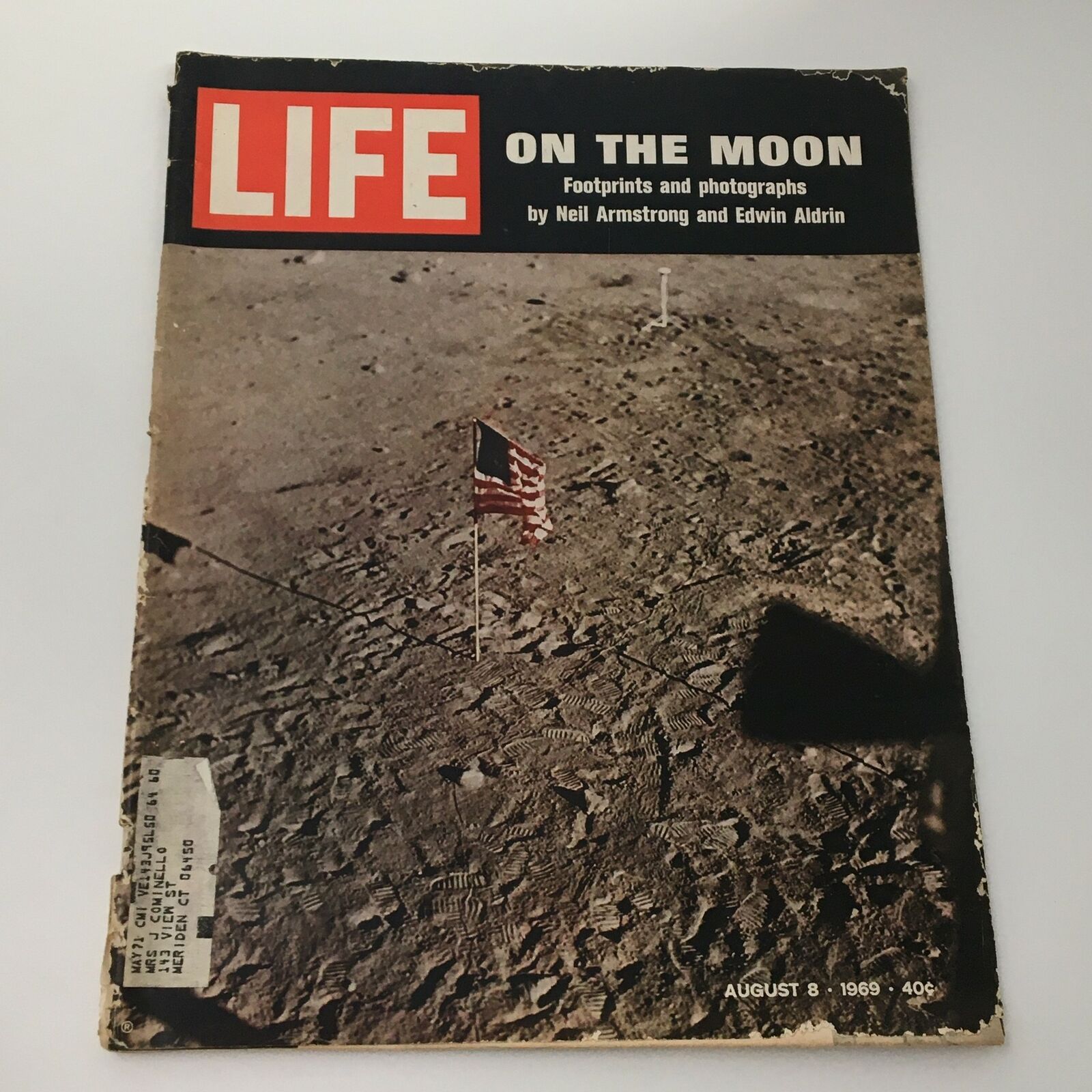 VTG Life Magazine August 8 1969 Moon Photo by Neil Armstrong & Edwin Aldrin