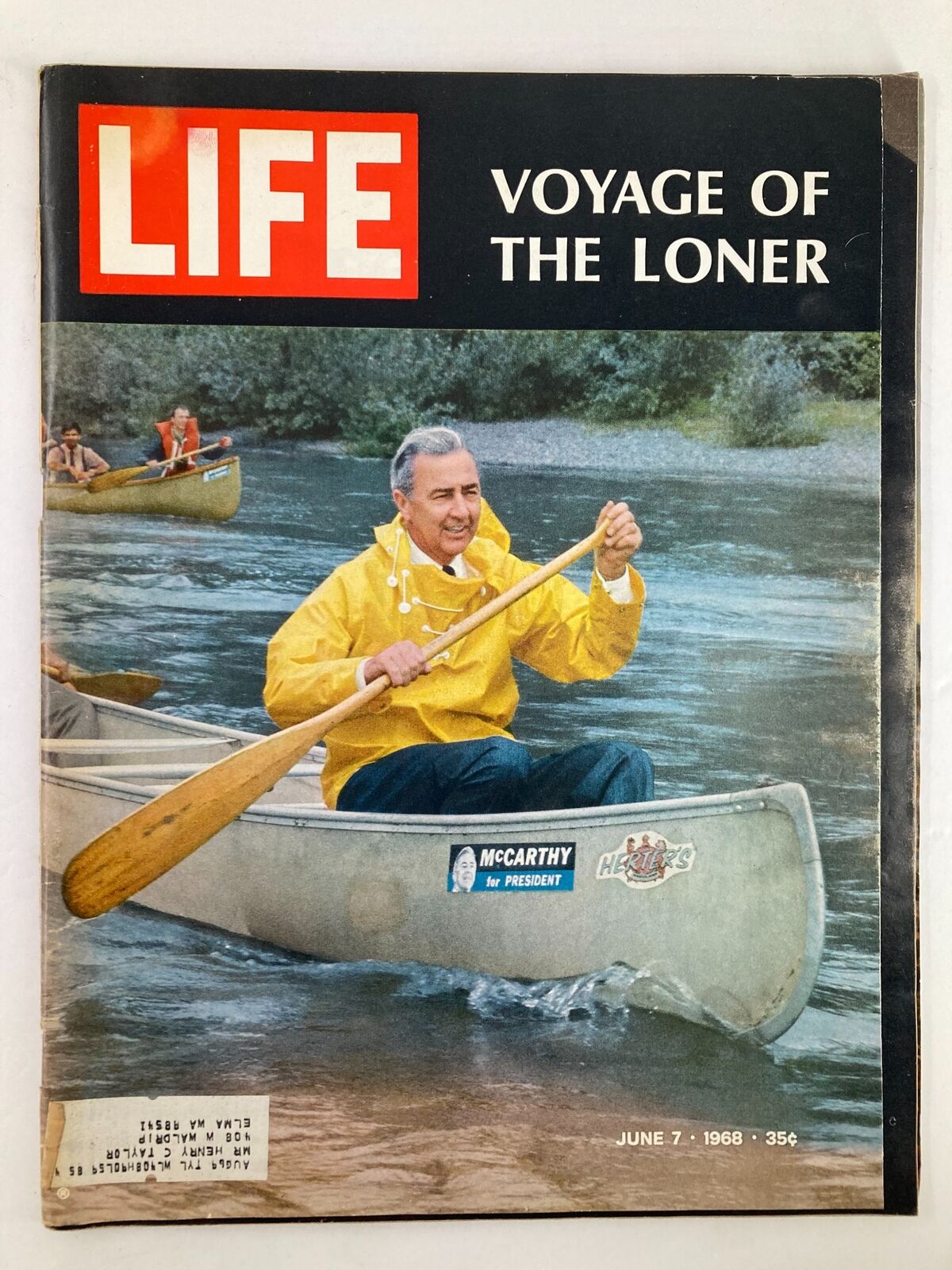 VTG Life Magazine June 7 1968 Joseph McCarthy Voyage of the Loner