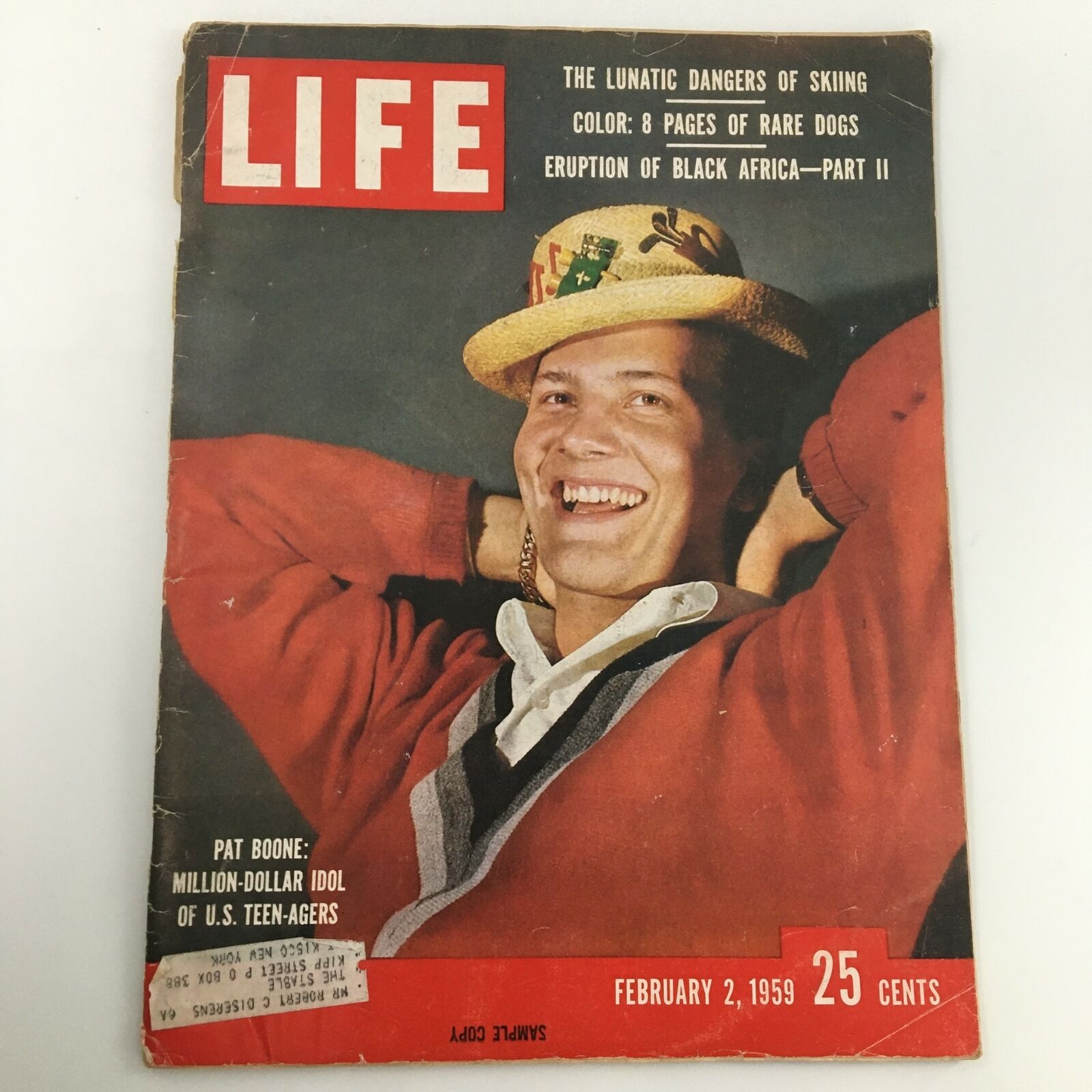 VTG Life Magazine February 2 1959 Pat Boone Cover, Eruption of Black Africa