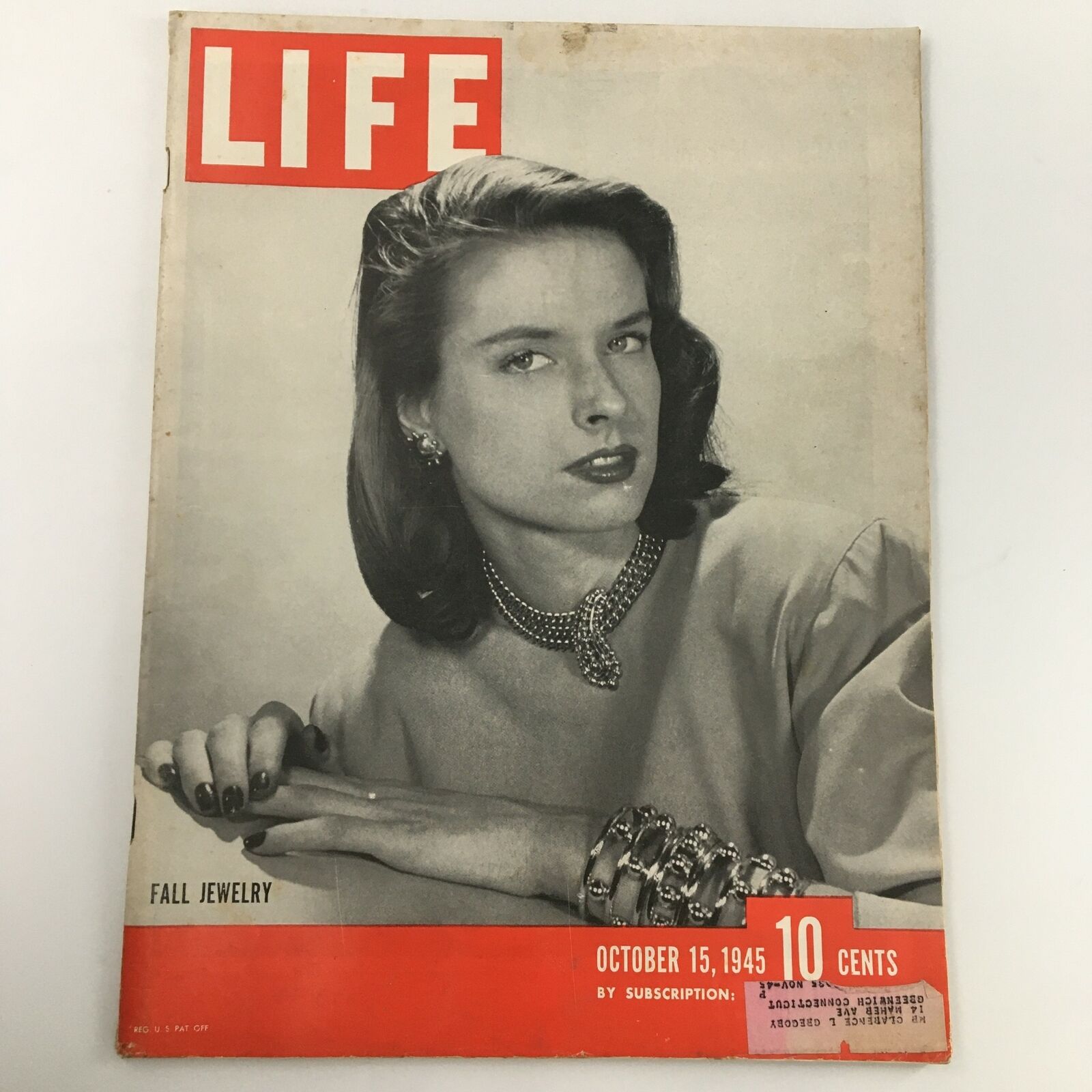 VTG Life Magazine October 15 1945 Fall Jewelry Cover Feature