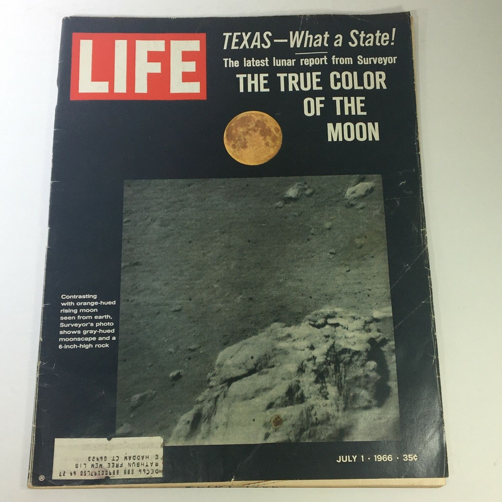 VTG Life Magazine July 1 1966 The True Color of the Moon Cover and Feature