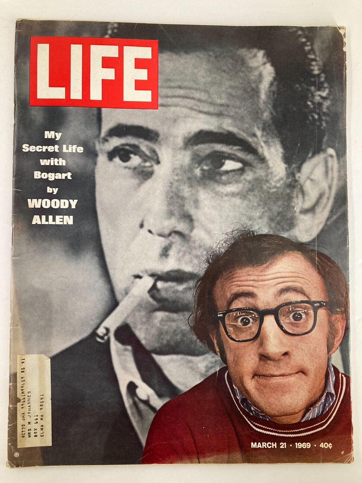 VTG Life Magazine March 21 1969 My Secret Life with Bogart by Woody Allen