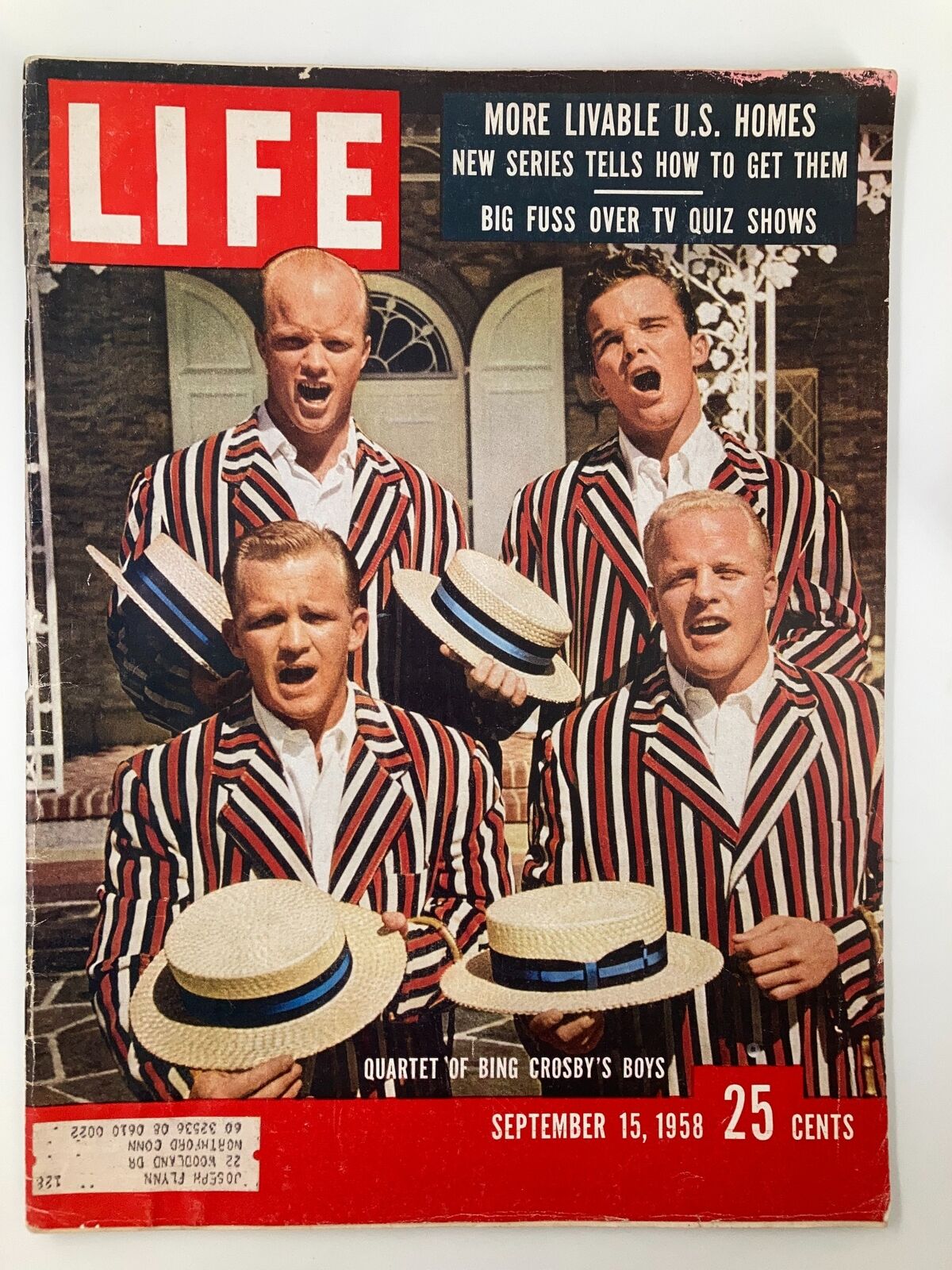 VTG Life Magazine September 15 1958 Quartet of Bing Crosby's Boys