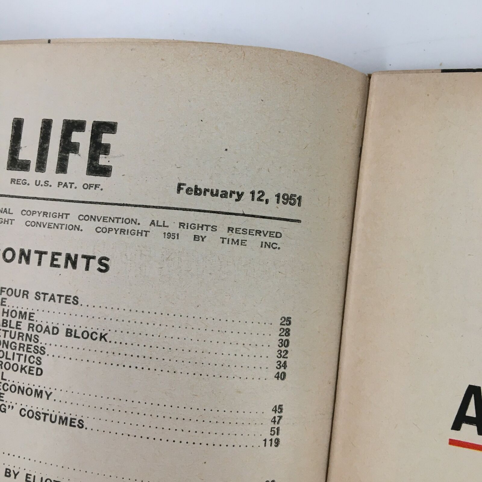 VTG Life Magazine February 12 1951 Atomic Tests Light Up Four States