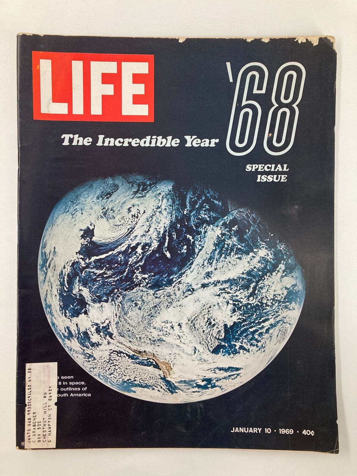 VTG Life Magazine January 10 1969 The Earth As Seen from Apollo 8 in Space