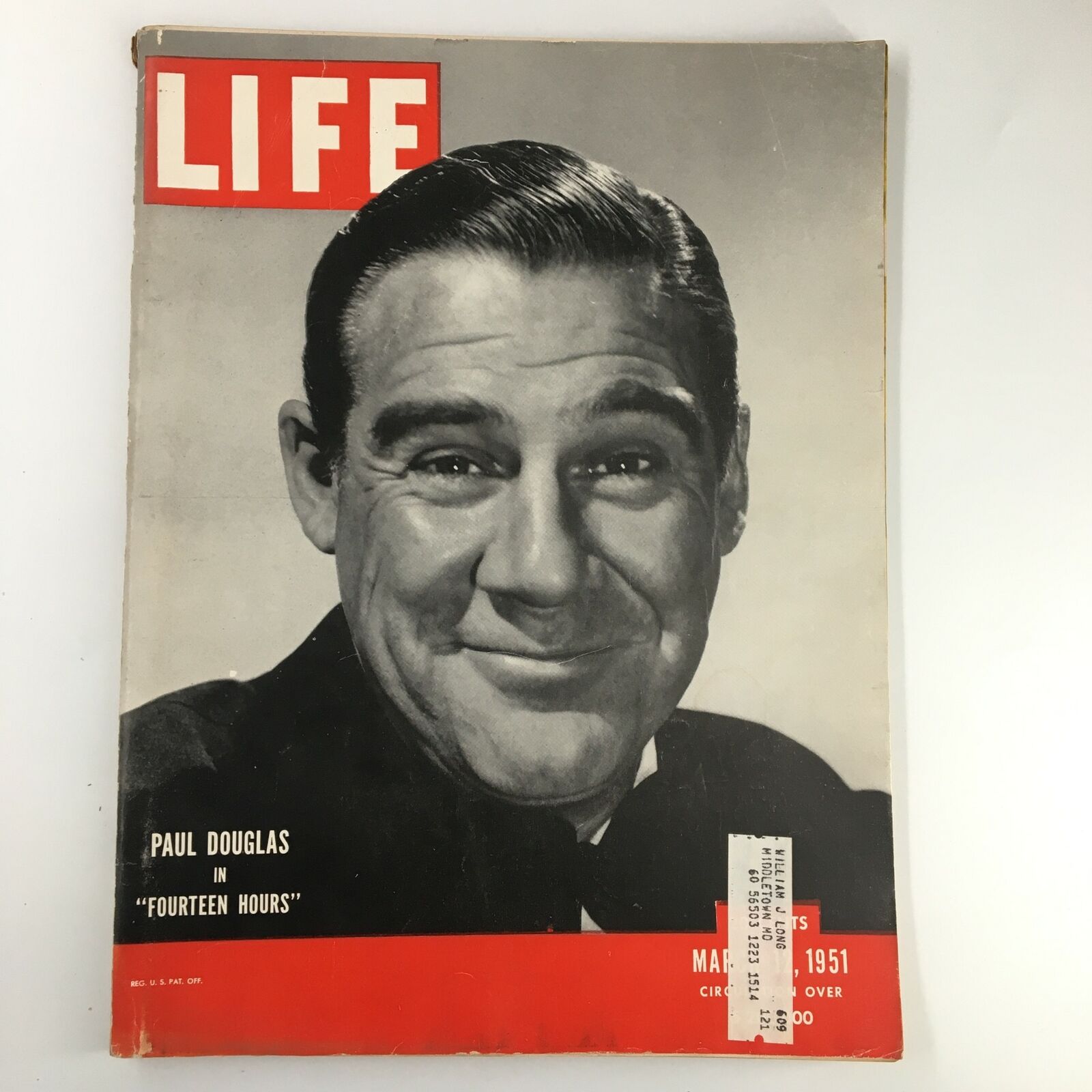 VTG Life Magazine March 12 1951 Paul Douglas in "Fourteen Hours"