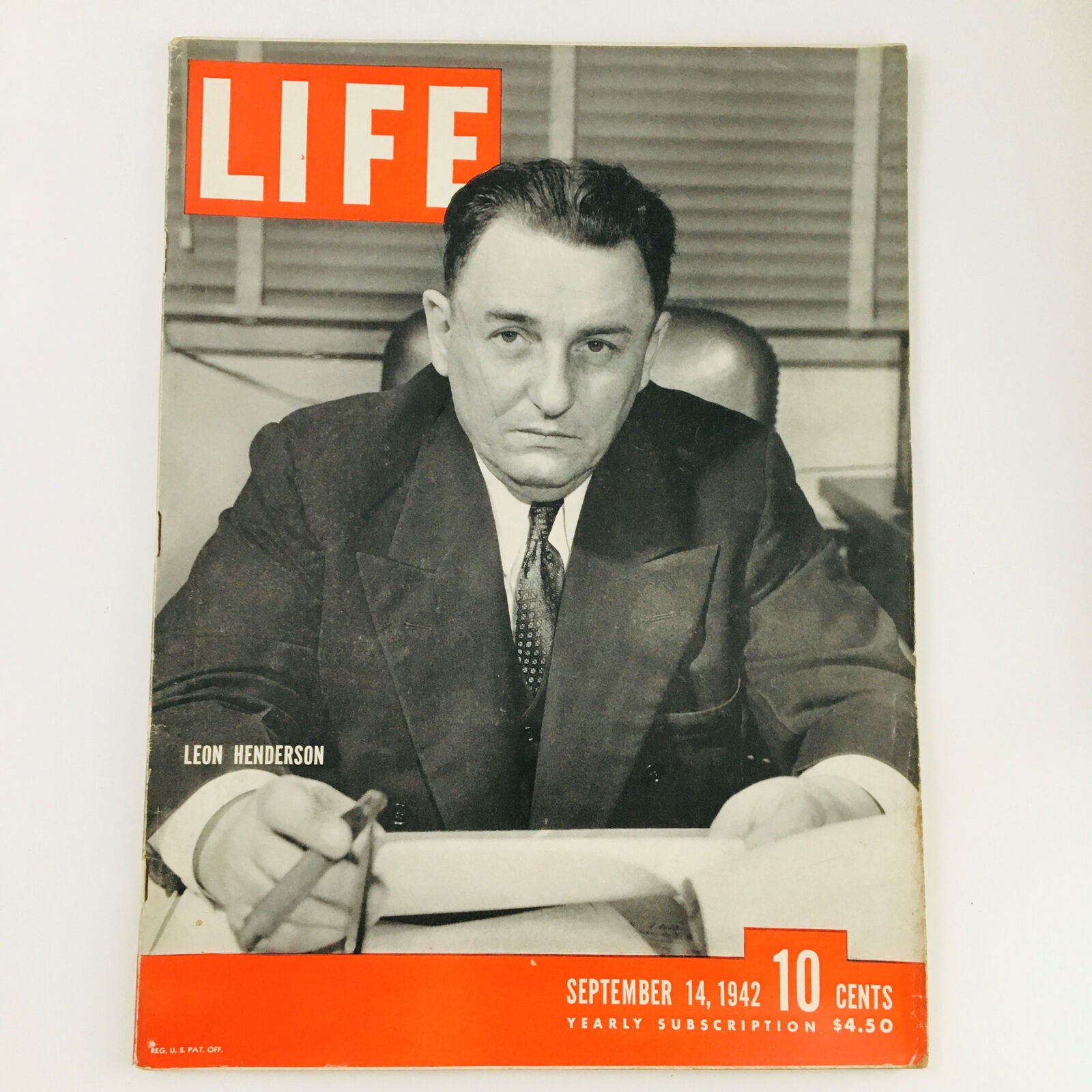 VTG Life Magazine September 14 1942 Photograph of Leon Henderson