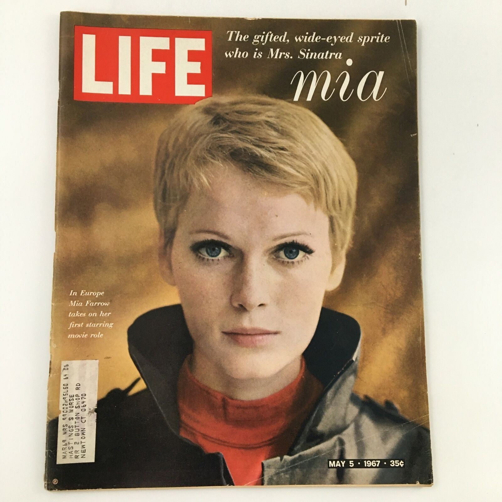 VTG Life Magazine May 5 1967 Mia Farrow in Europe Cover and Feature