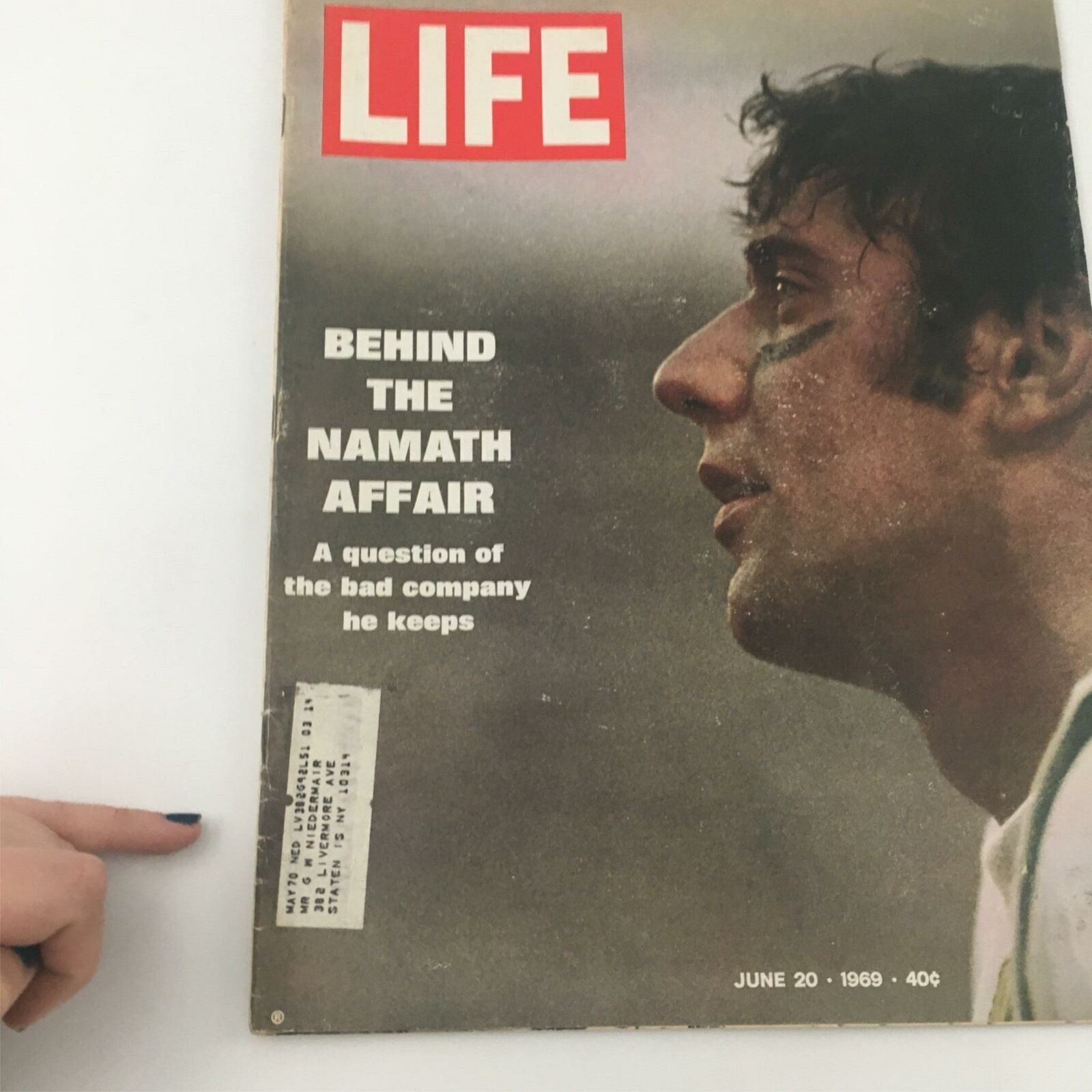 VTG Life Magazine June 20, 1969 Joe Namath, Behind the Namath Affair