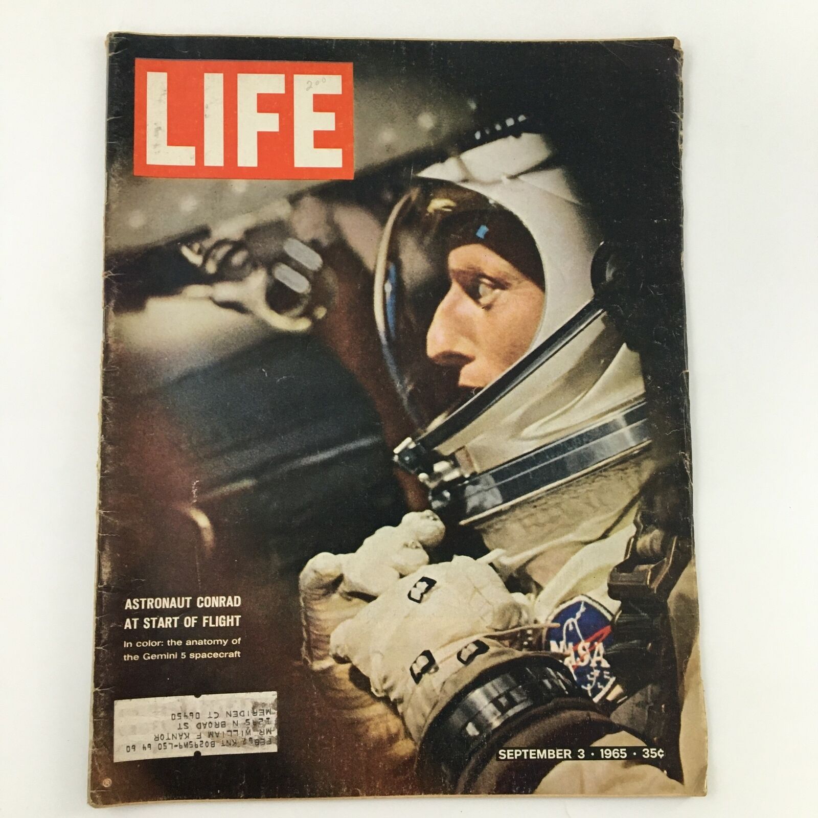 VTG Life Magazine September 3 1965 Astronaut Pete Conrad at Start of Flight