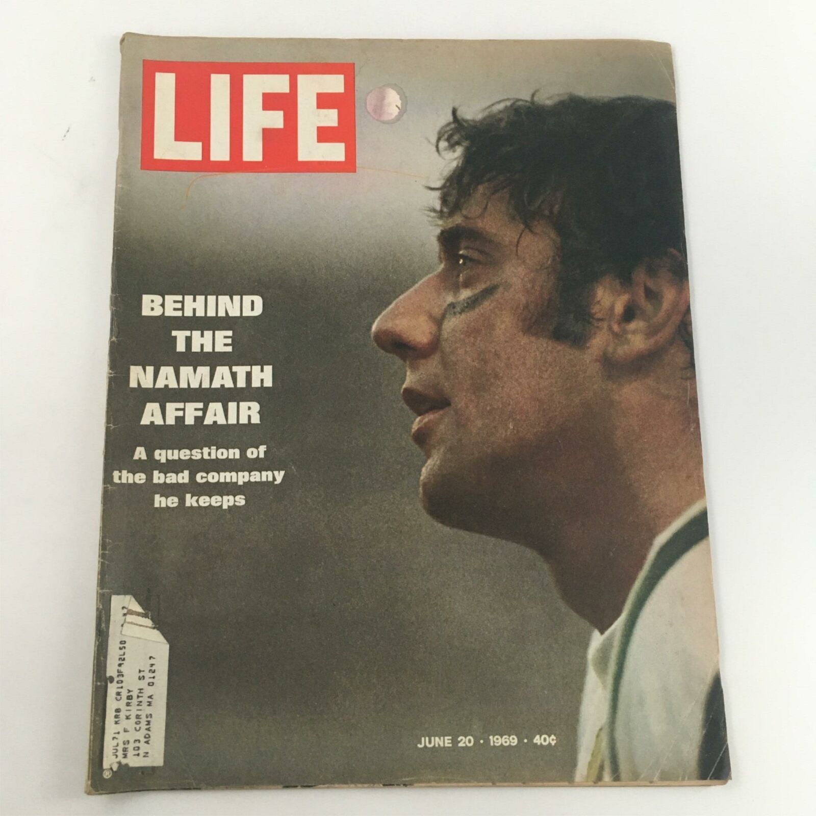 VTG Life Magazine June 20, 1969 The Namath Affair Joe Namath Quits Football