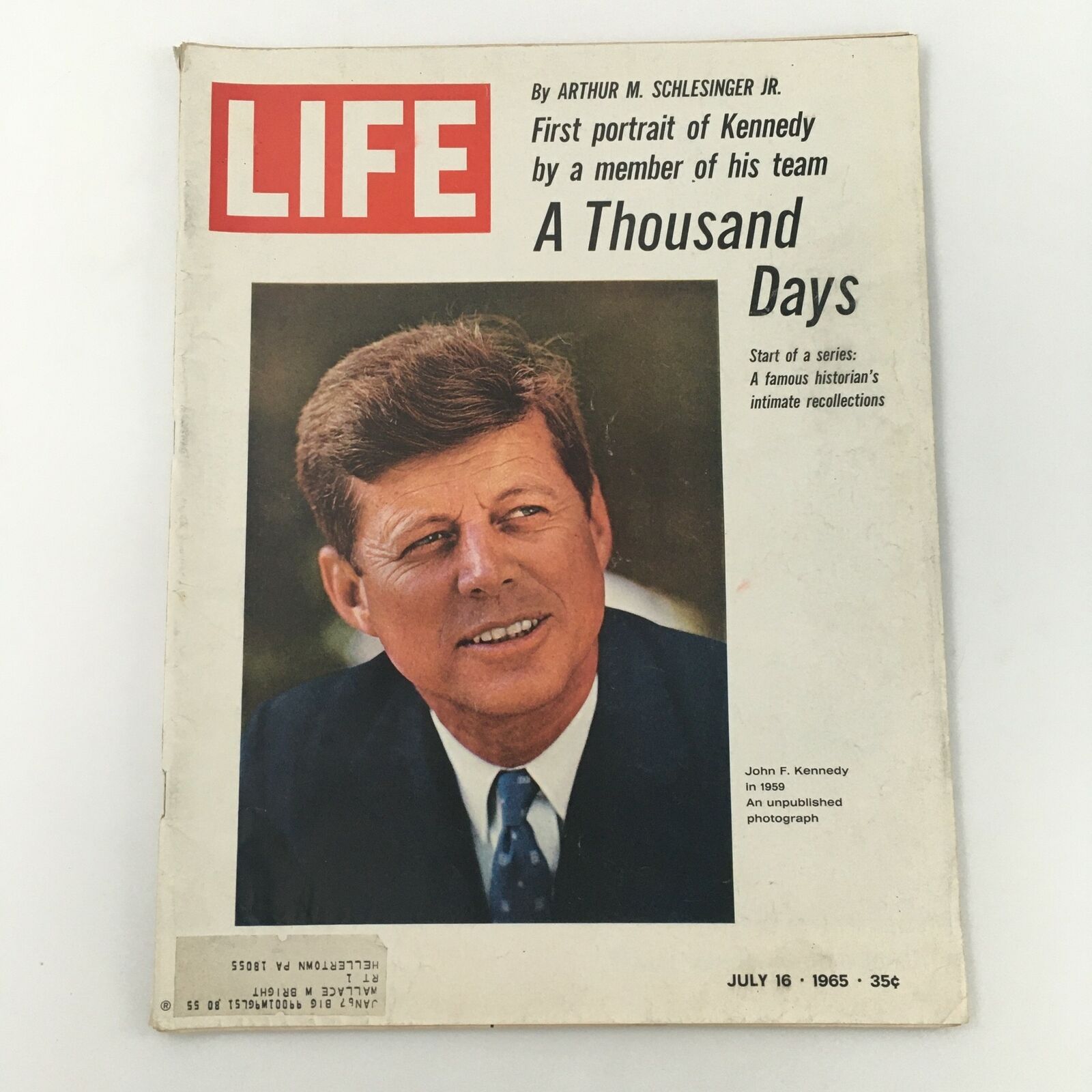 VTG Life Magazine July 16 1965 Unpublished Photograph of John F. Kennedy