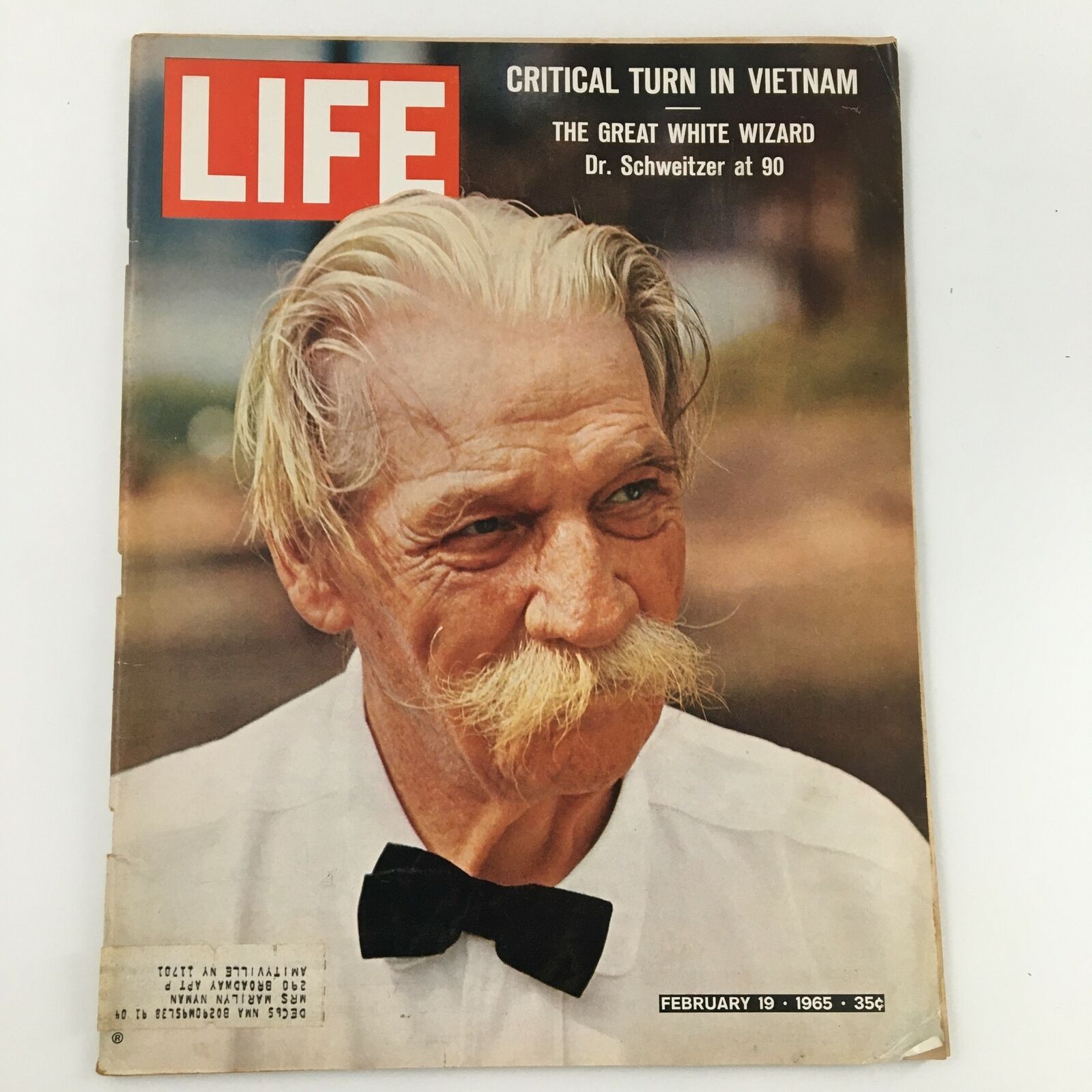 VTG Life Magazine February 19 1965 Doctor Albert Schweitzer Photo Cover