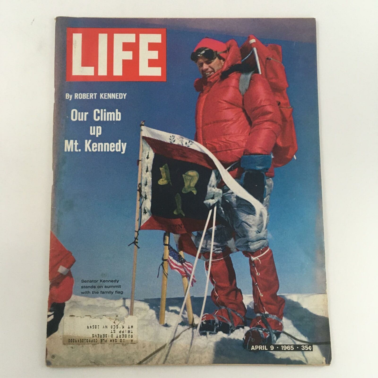 VTG Life Magazine April 9, 1965 Our Climb up Mt. Kennedy, Senator Kennedy