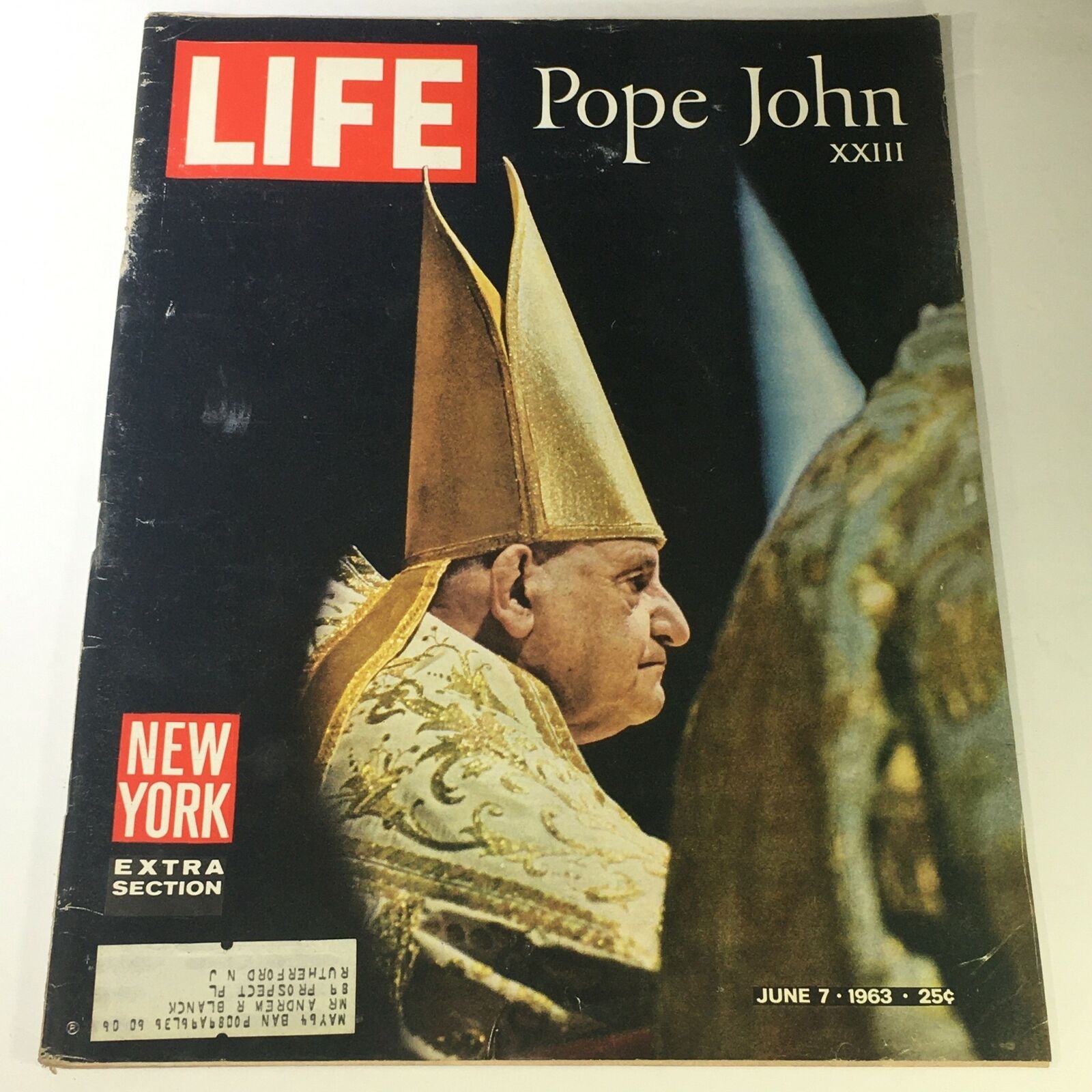 VTG Life Magazine June 7 1963 - Special New York Extra Section Pope John XXIII