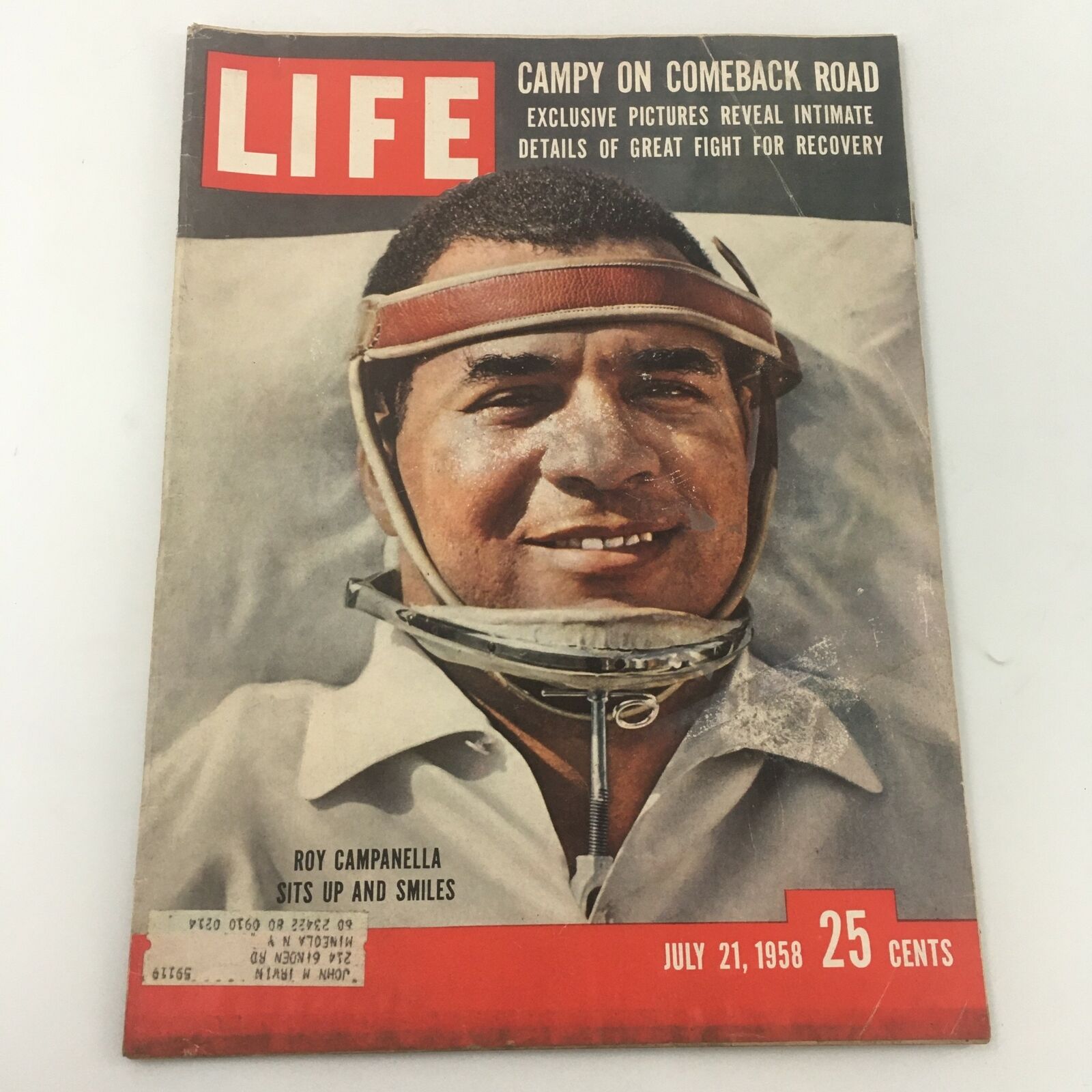 VTG Life Magazine July 21 1958 Roy Campanella, Campy On Comeback Road