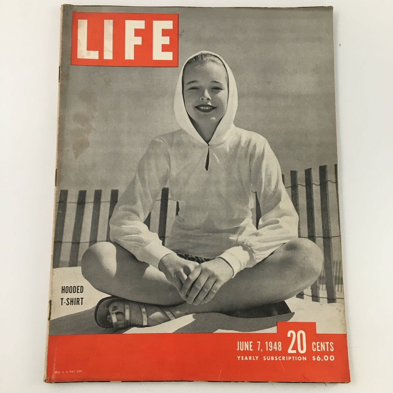 VTG Life Magazine June 7 1948 Hooded T-Shirt Helen Sinclaire Cover, Newsstand