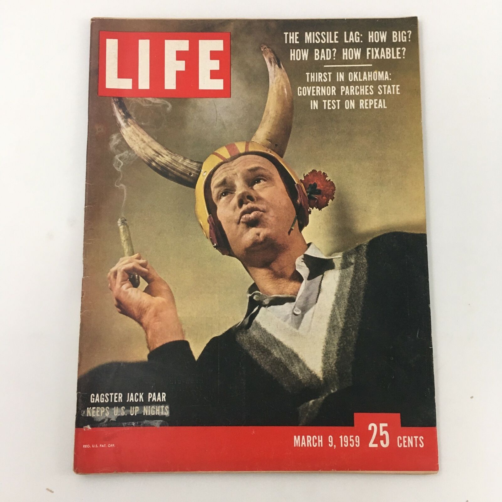 VTG Life Magazine March 9 1959 Gagster Jack Paar Keeps U.S. Up Nights, Newsstand