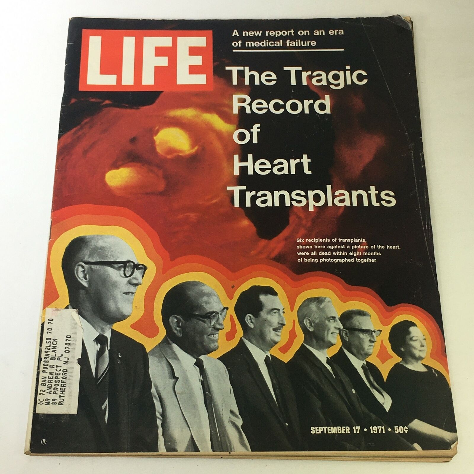 VTG Life Magazine September 17 1971 - The Tragic Record of Heart Transplants