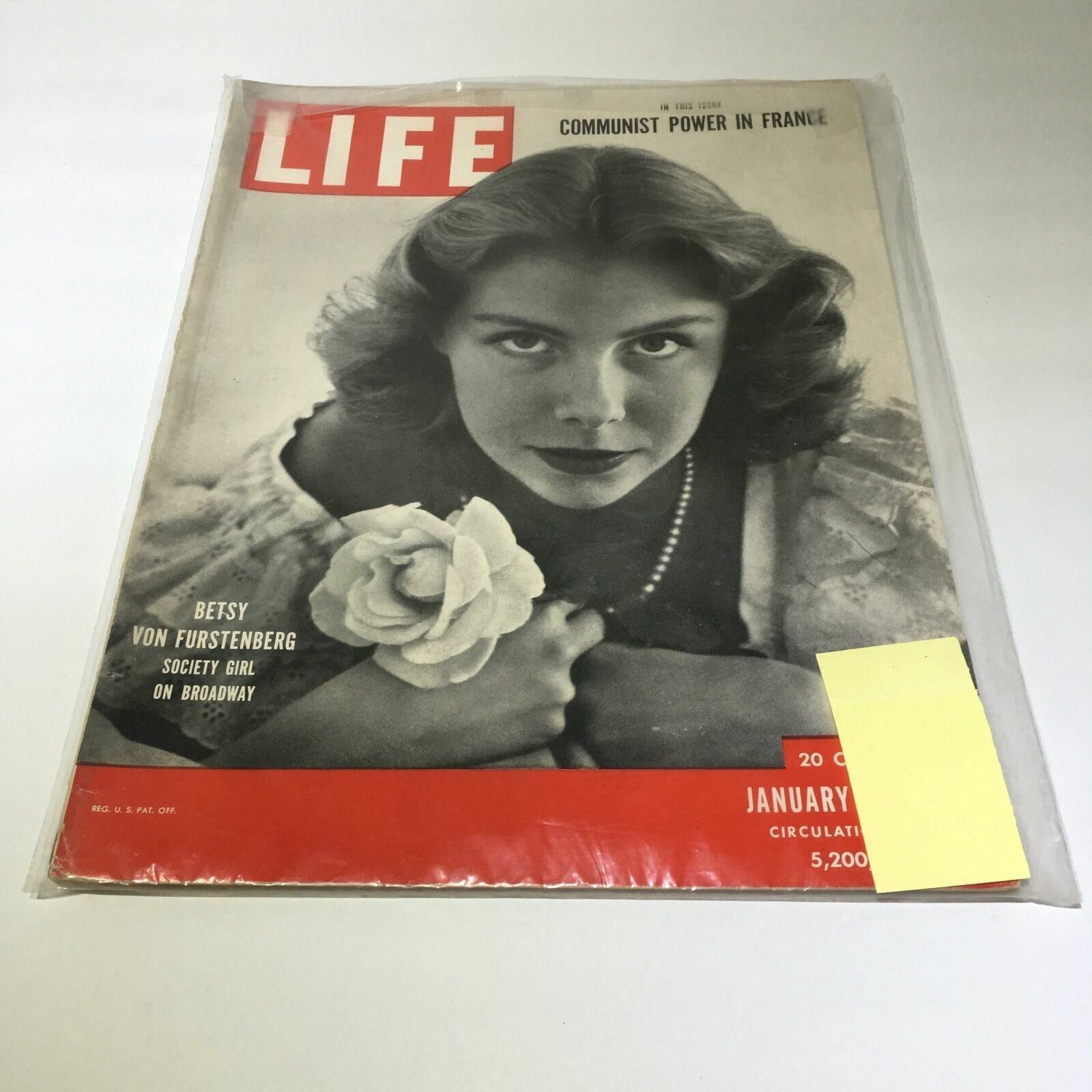 VTG Life Magazine: Janunary 29 1951 - Betsy Von Furstenberg Society Girl