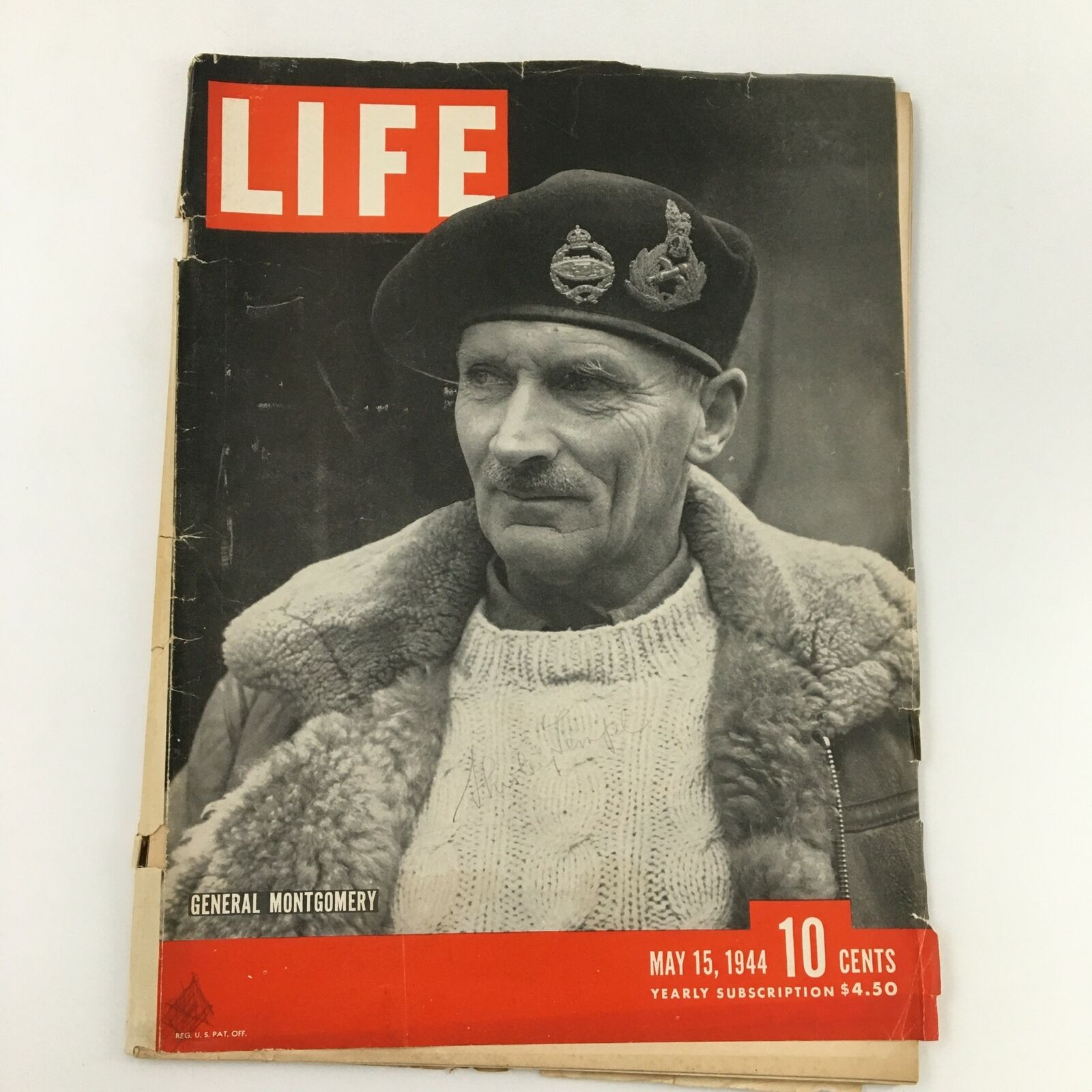 VTG Life Magazine May 15 1944 Field Marshal Bernard Montgomery Newsstand