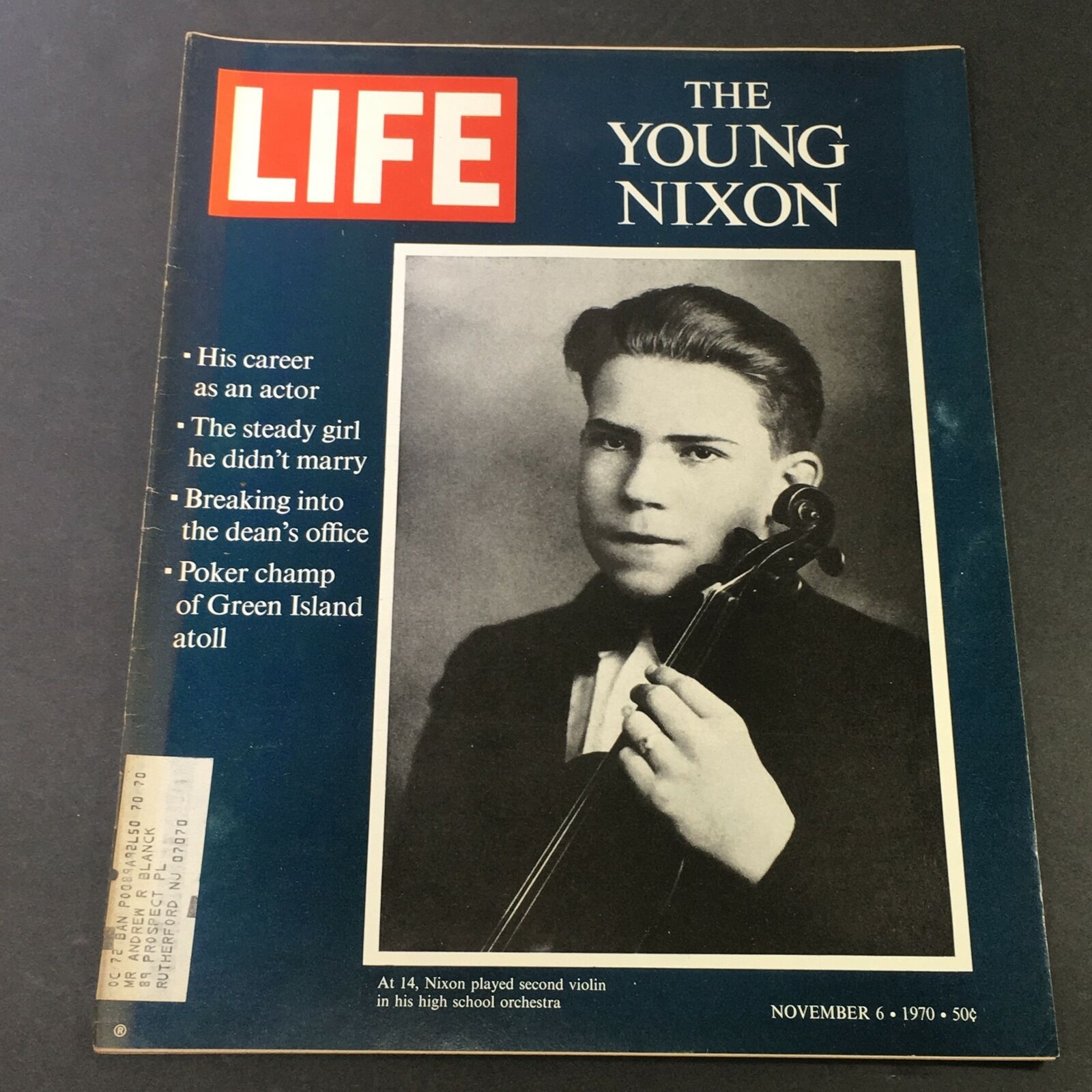 VTG Life Magazine November 6 1970 - Young Richard Nixon / Poker Champ at Atoll