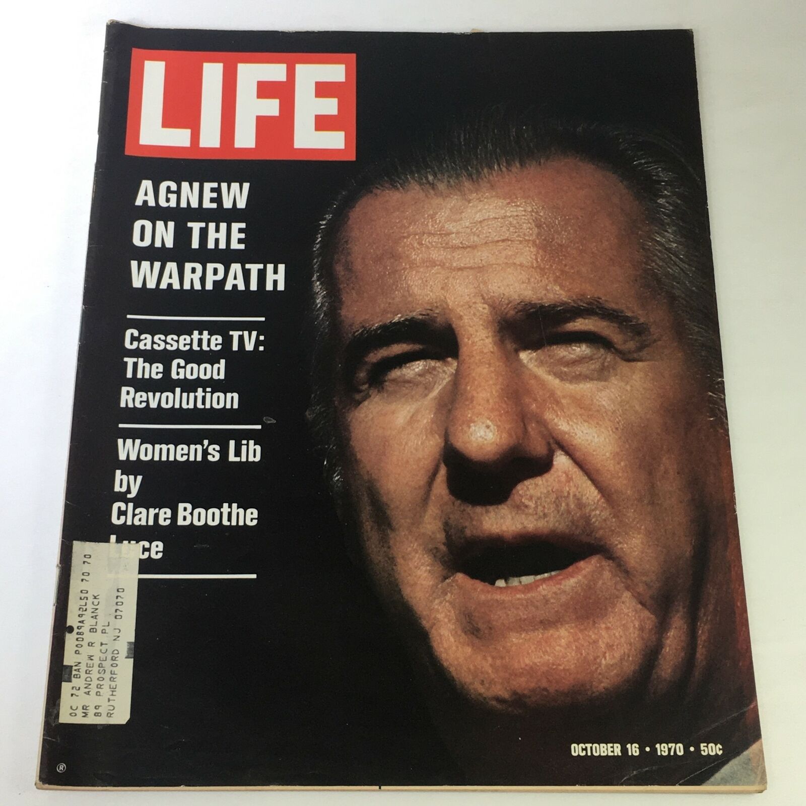 VTG Life Magazine October 16 1970 - Spiro Agnew on the Warpath / Cassette TV