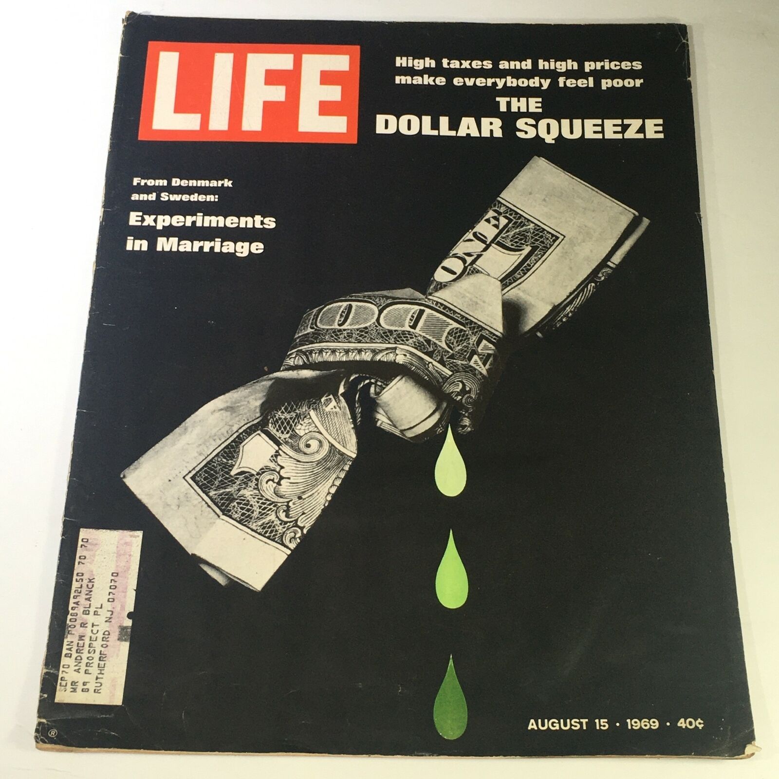 VTG Life Magazine August 15 1969 - Experiments in Marriage from Denmark & Sweden