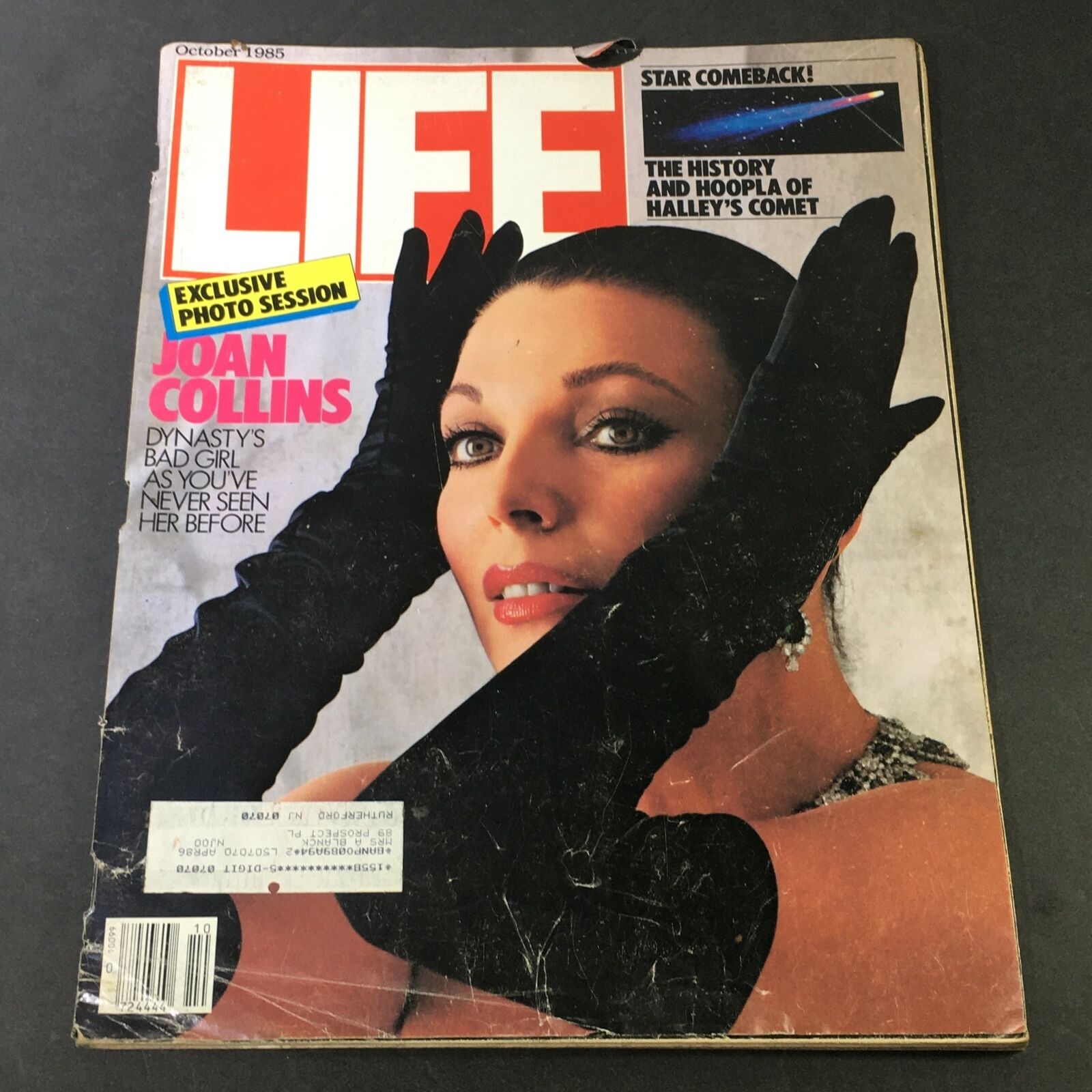 VTG Life Magazine October 1985 - Dynasty's Joan Collins / Halley's Comet History