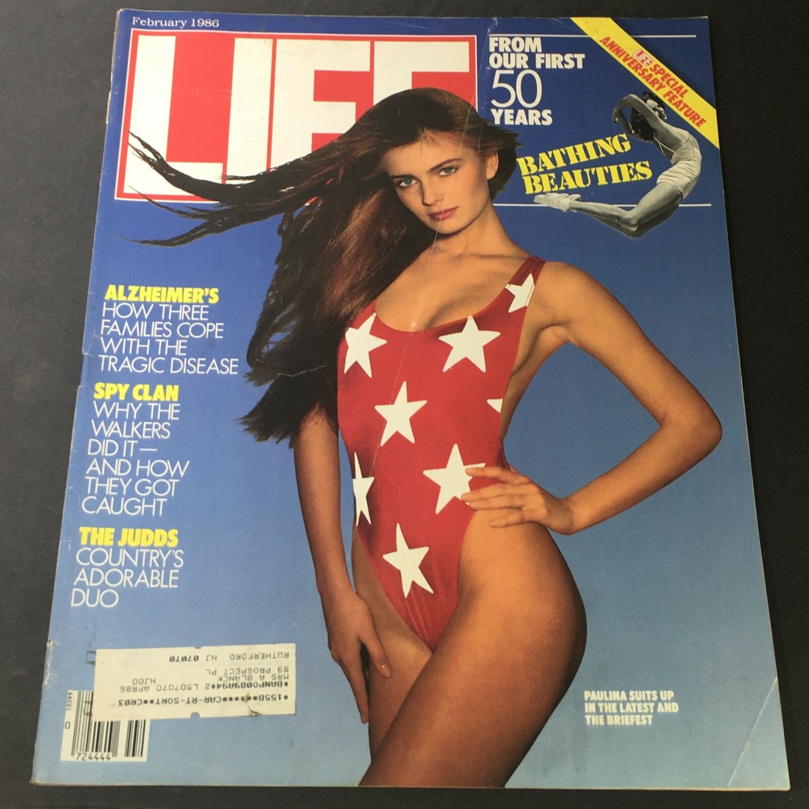 VTG Life Magazine February 1986 - Paulina Porizkova / The Judds Adorable Duo