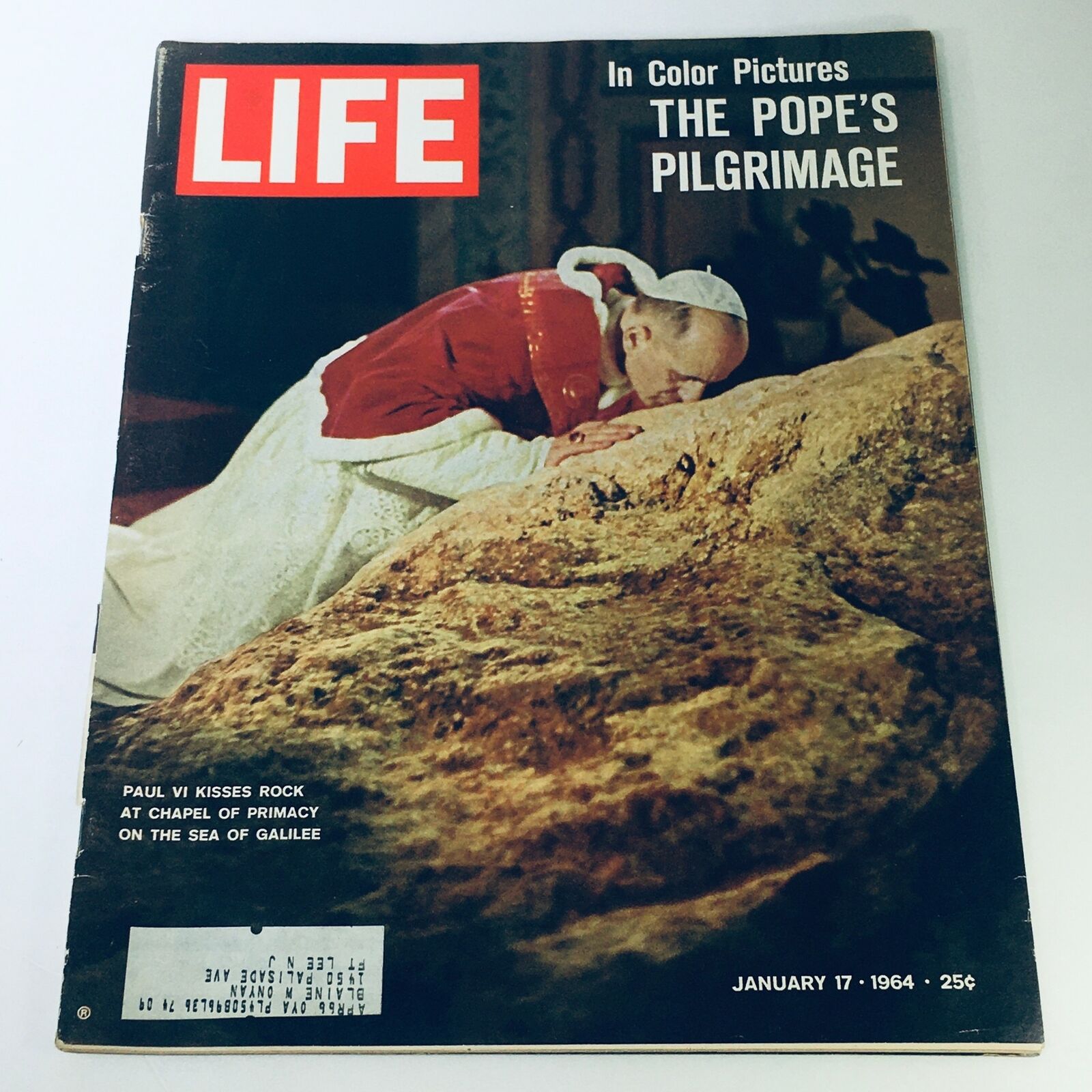 VTG Life Magazine January 17 1964 - Pope Paul VI's Pilgrimage At Sea of Galilee