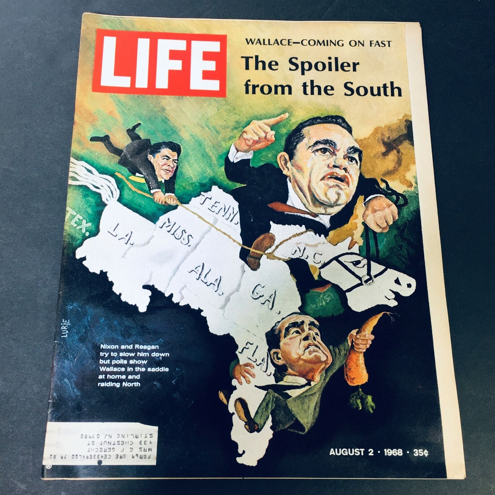 VTG Life Magazine August 2 1968 - Richard Nixon, Ronald Reagan & George Wallace