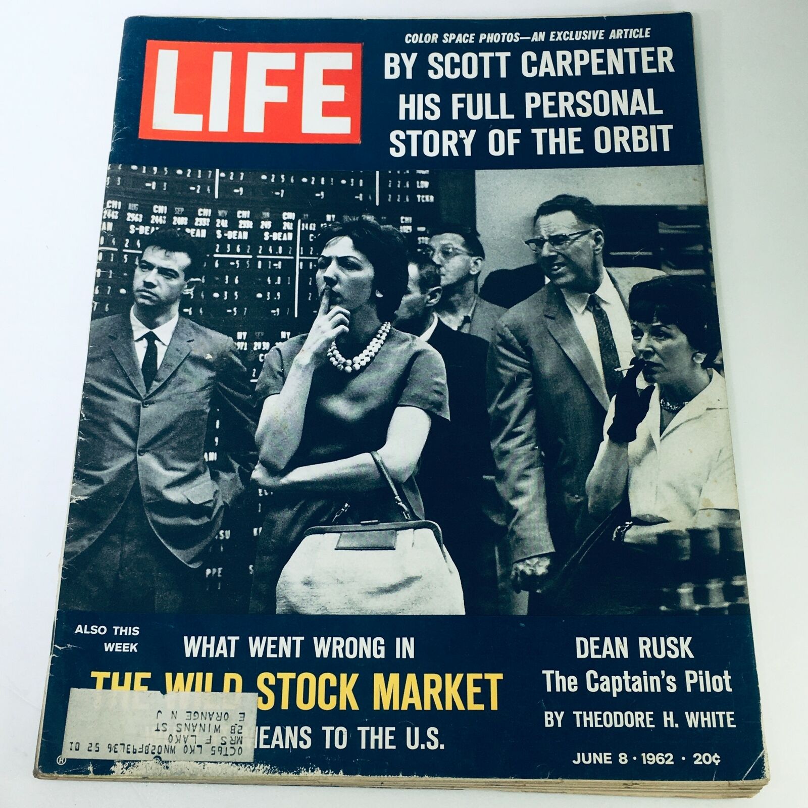 VTG Life Magazine June 8 1962 - Story of the Orbit / Dean Rusk, Captain's Pilot