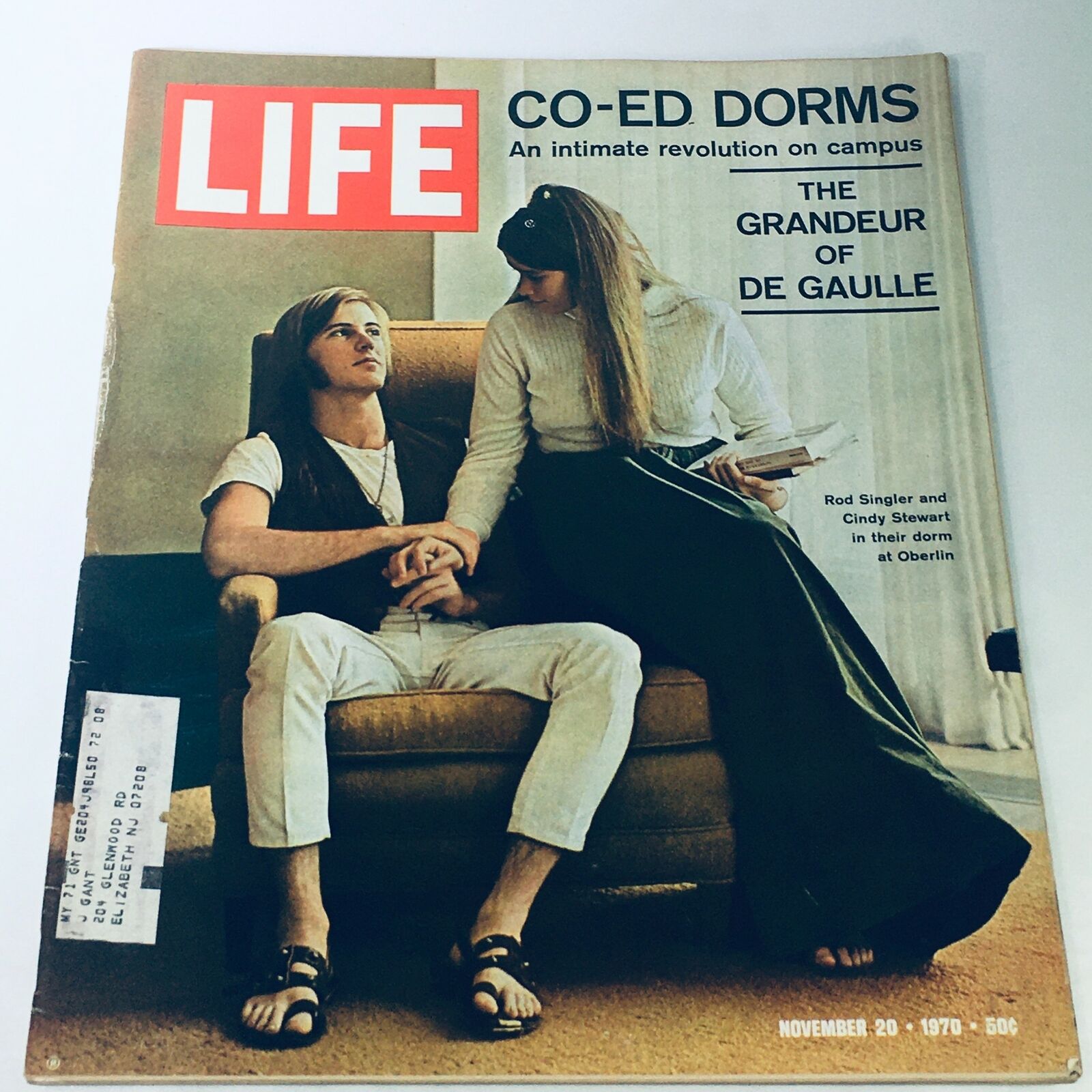 VTG Life Magazine November 20 1970 - Rod Singler & Cindy Stewart / Co-Ed Dorms