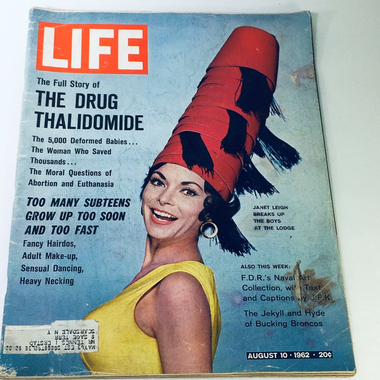 VTG Life Magazine August 10 1962 - Janet Leigh / Full Story The Drug Thalidomide