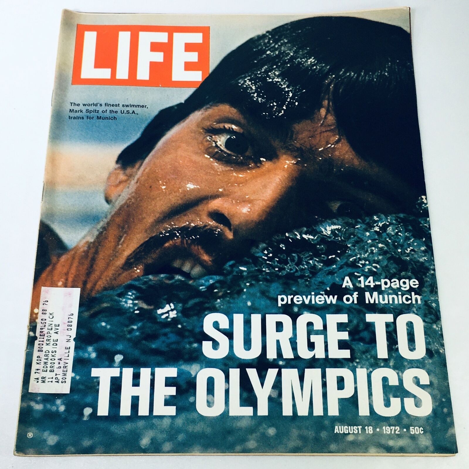 VTG Life Magazine August 18 1972 - Preview of Mark Spitz Surge to The Olympics