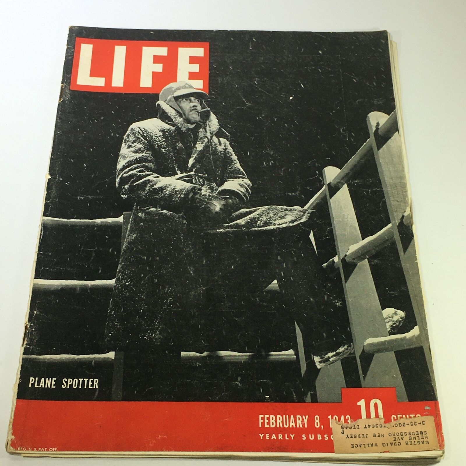 VTG Life Magazine February 8 1943 - Plane Spotter Photographed