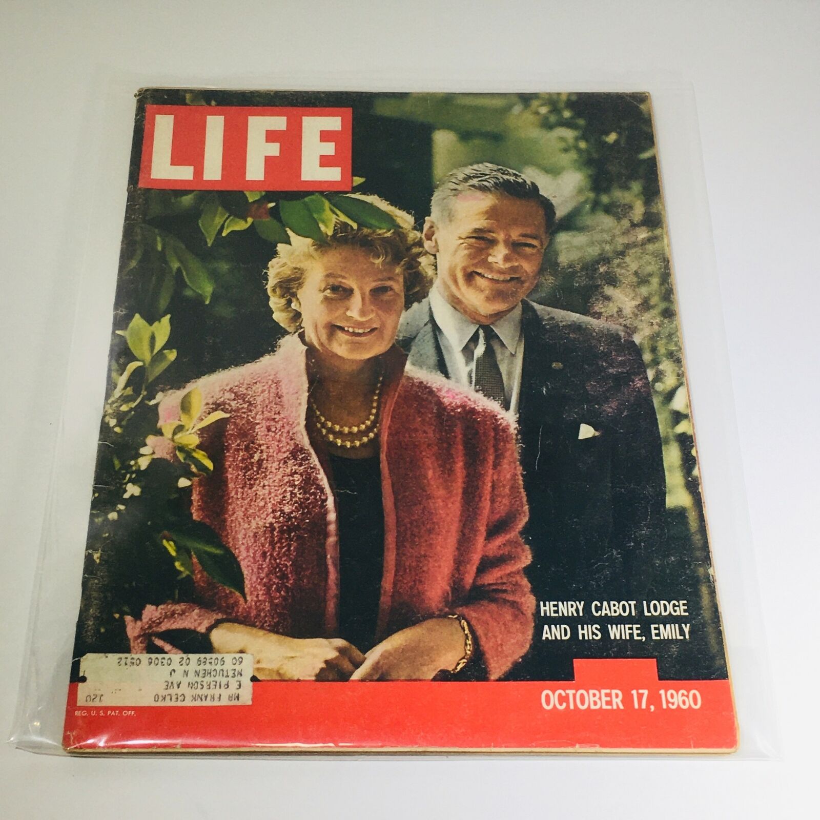 VTG Life Magazine: Oct 17 1960 - Henry Cabot Lodge, and His Wife, Emily