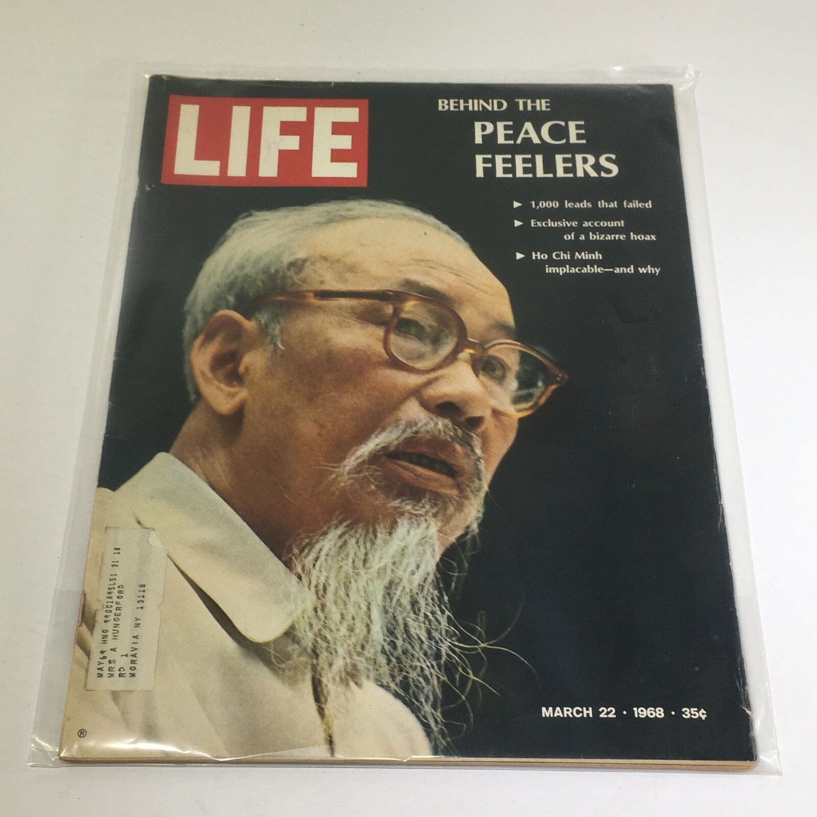 VTG Life Magazine: March 22 1968 - Behind The Peace Feelers/Ho Chi Minh on Cover