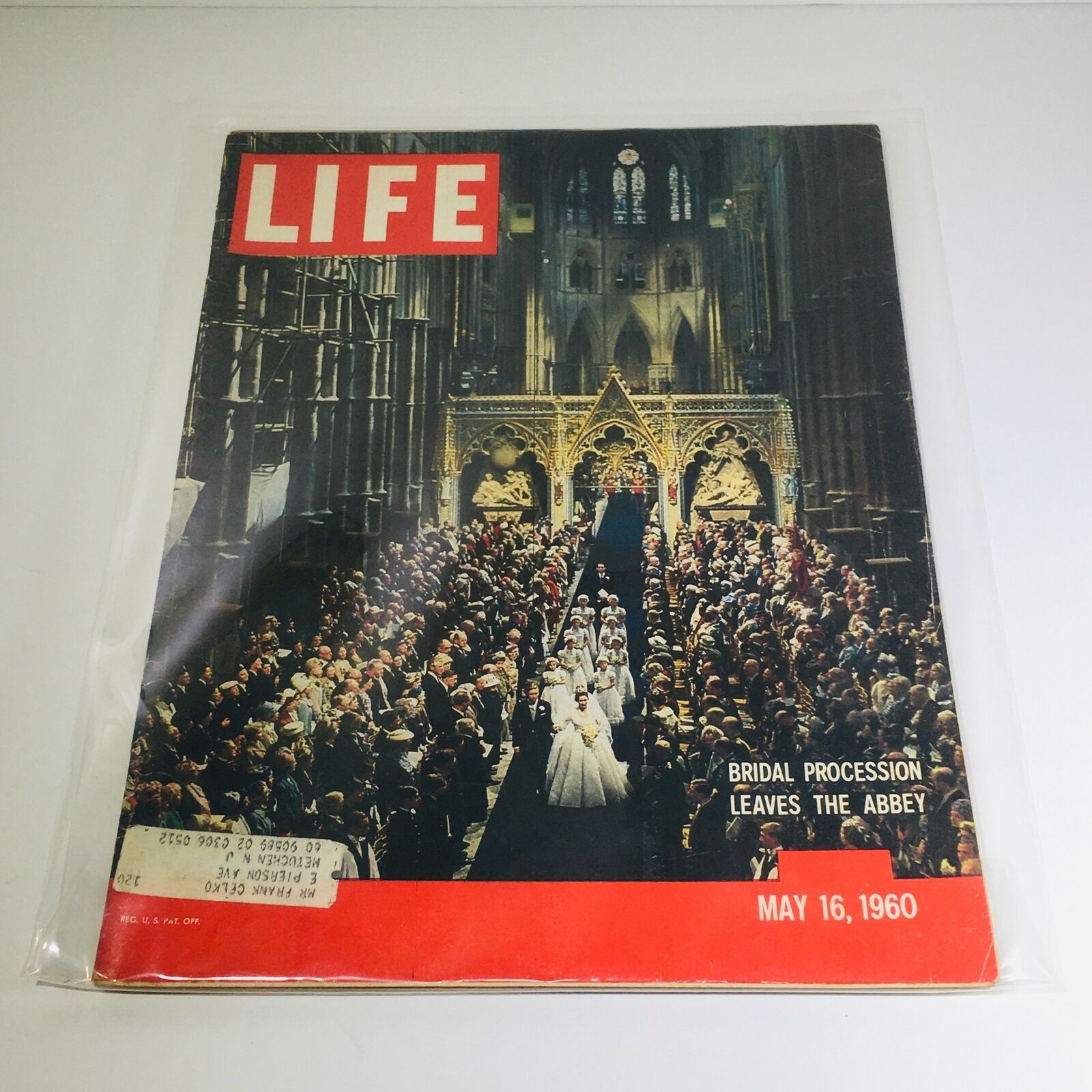 VTG Life Magazine: May 16 1960 - Bridal Procession Leaves the Abbey